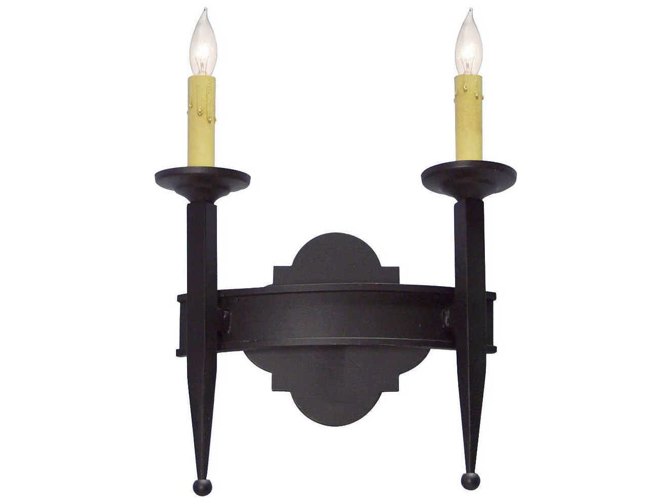 Meyda Fascia 2-Light Blackwash Wall Sconce