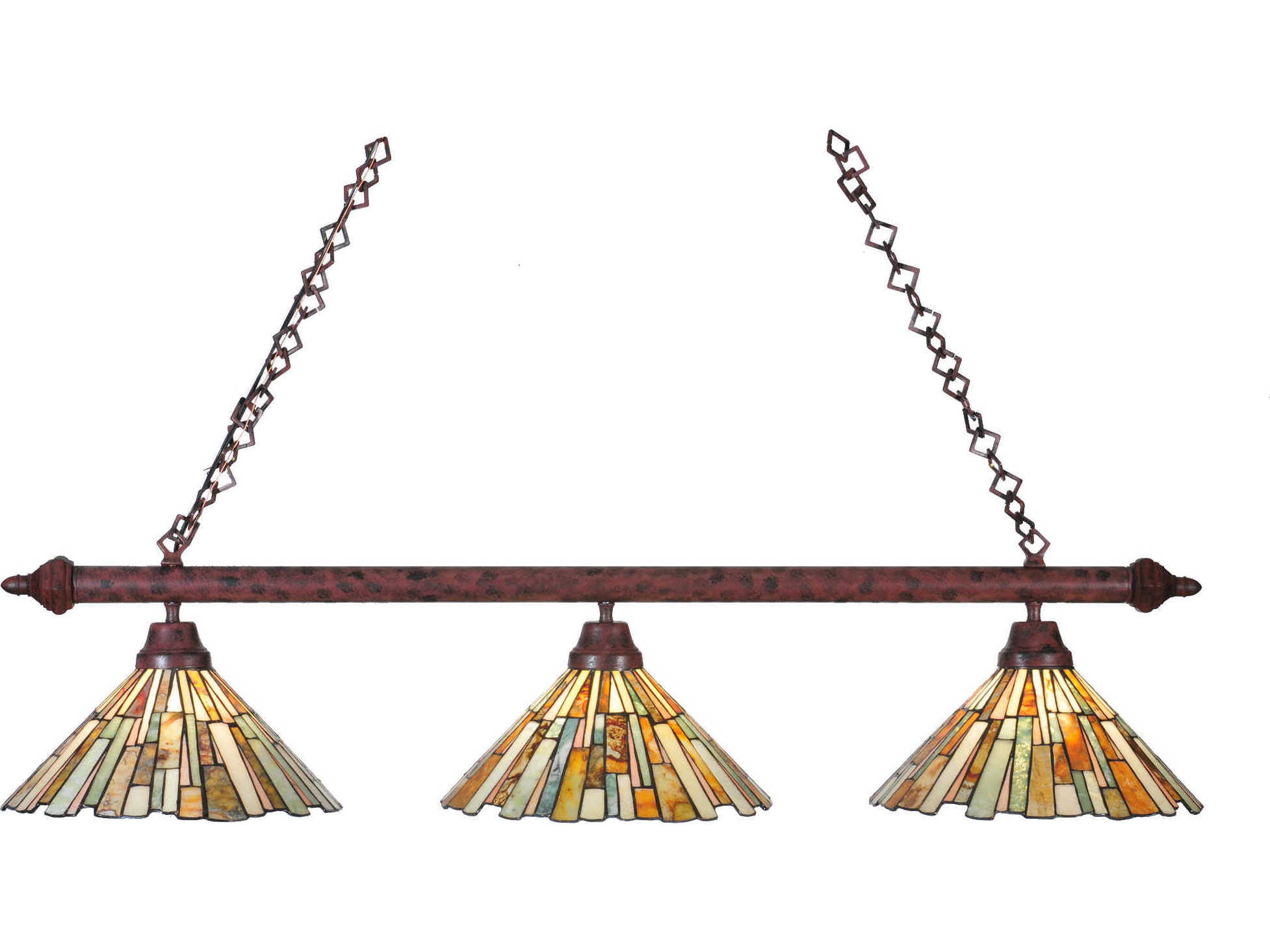 Meyda Fixtures 3-Light Brown Tiffany Island Pendant