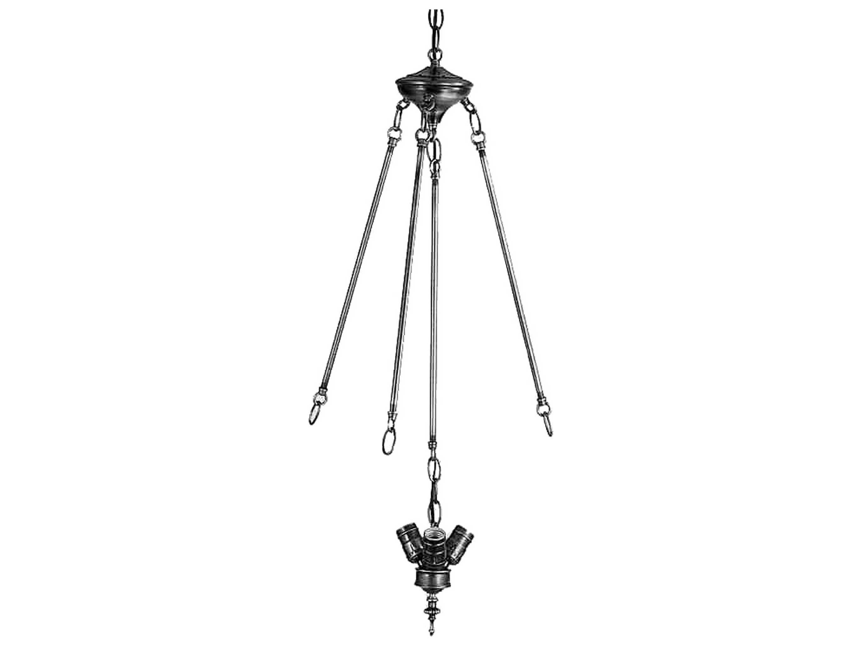 Meyda Rod Center Three Light Cluster Invert