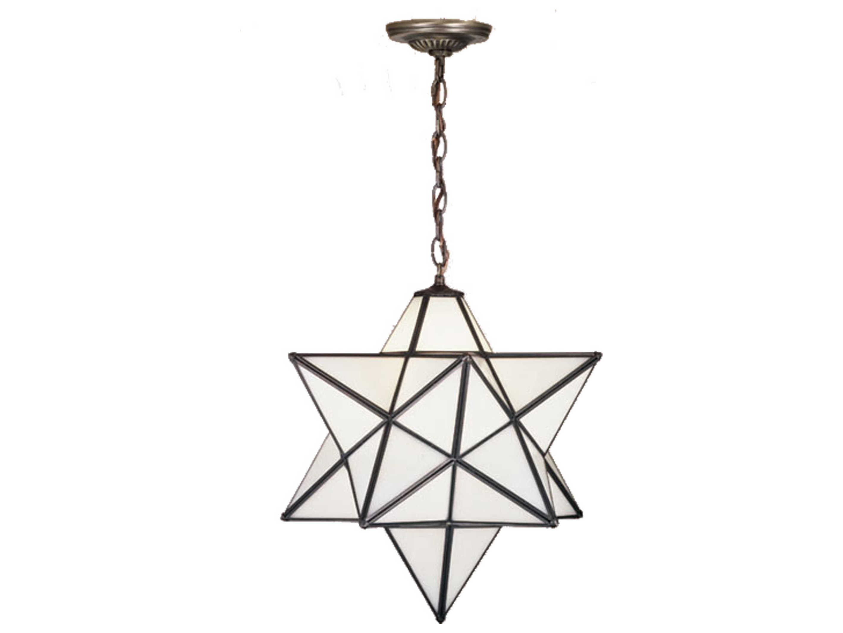 Meyda Moravian Star 1-Light Bronze Pendant
