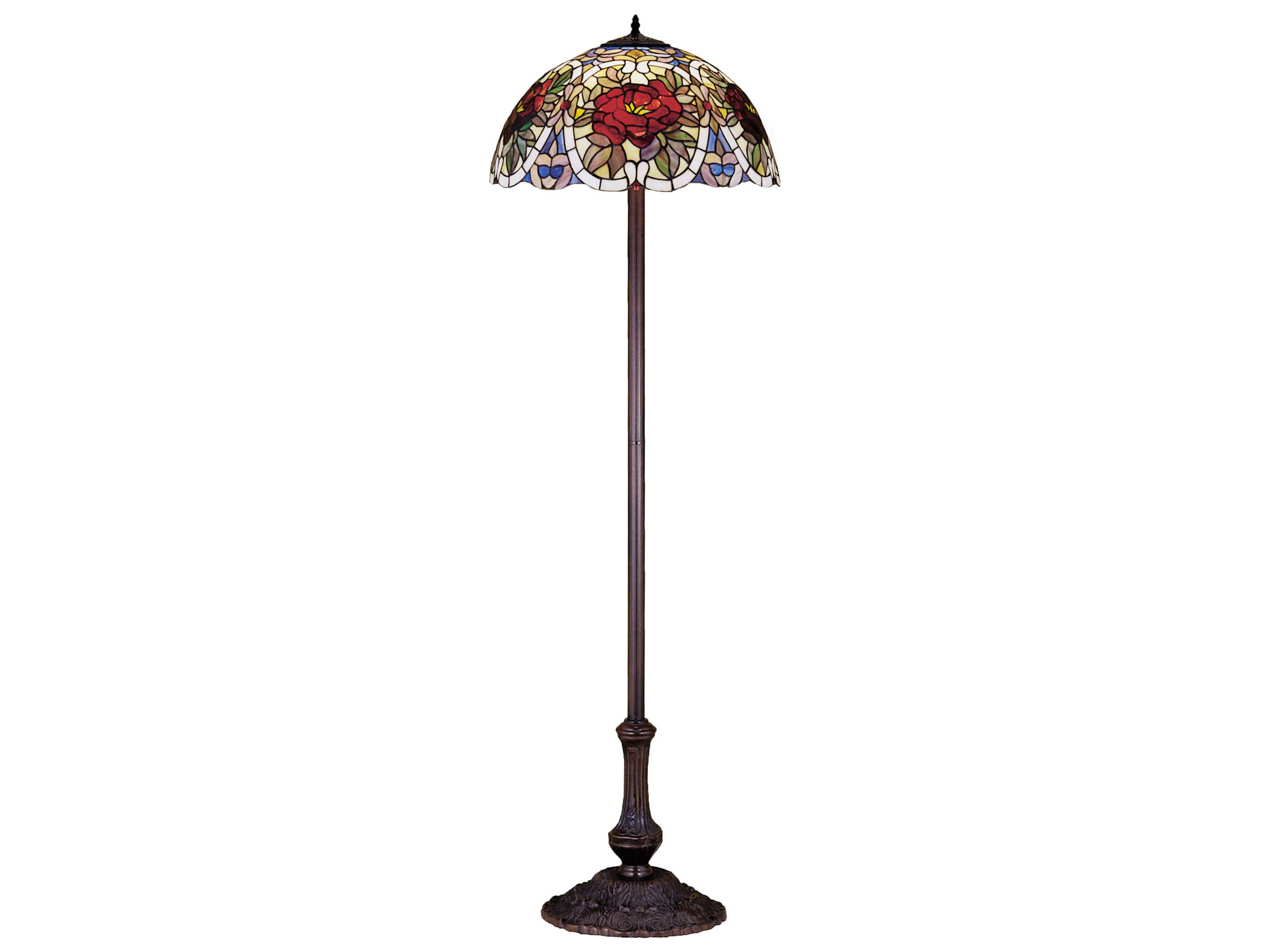 Meyda Renaissance Rose Bronze Tiffany Floor Lamp
