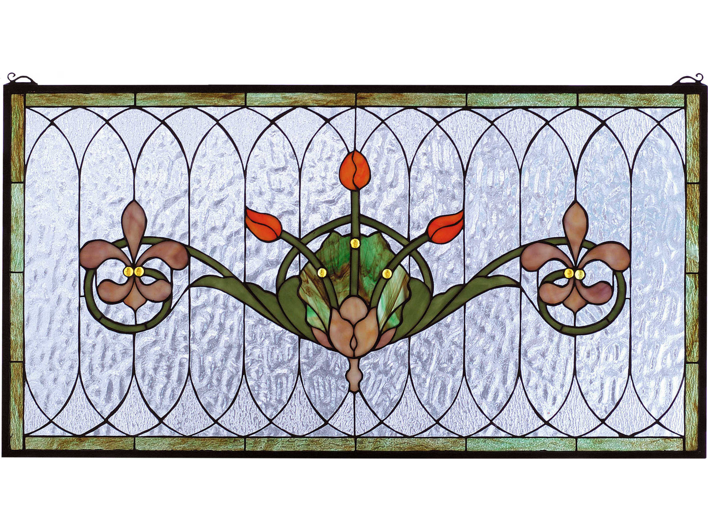 Meyda Tulip & Fleurs Stained Glass Window