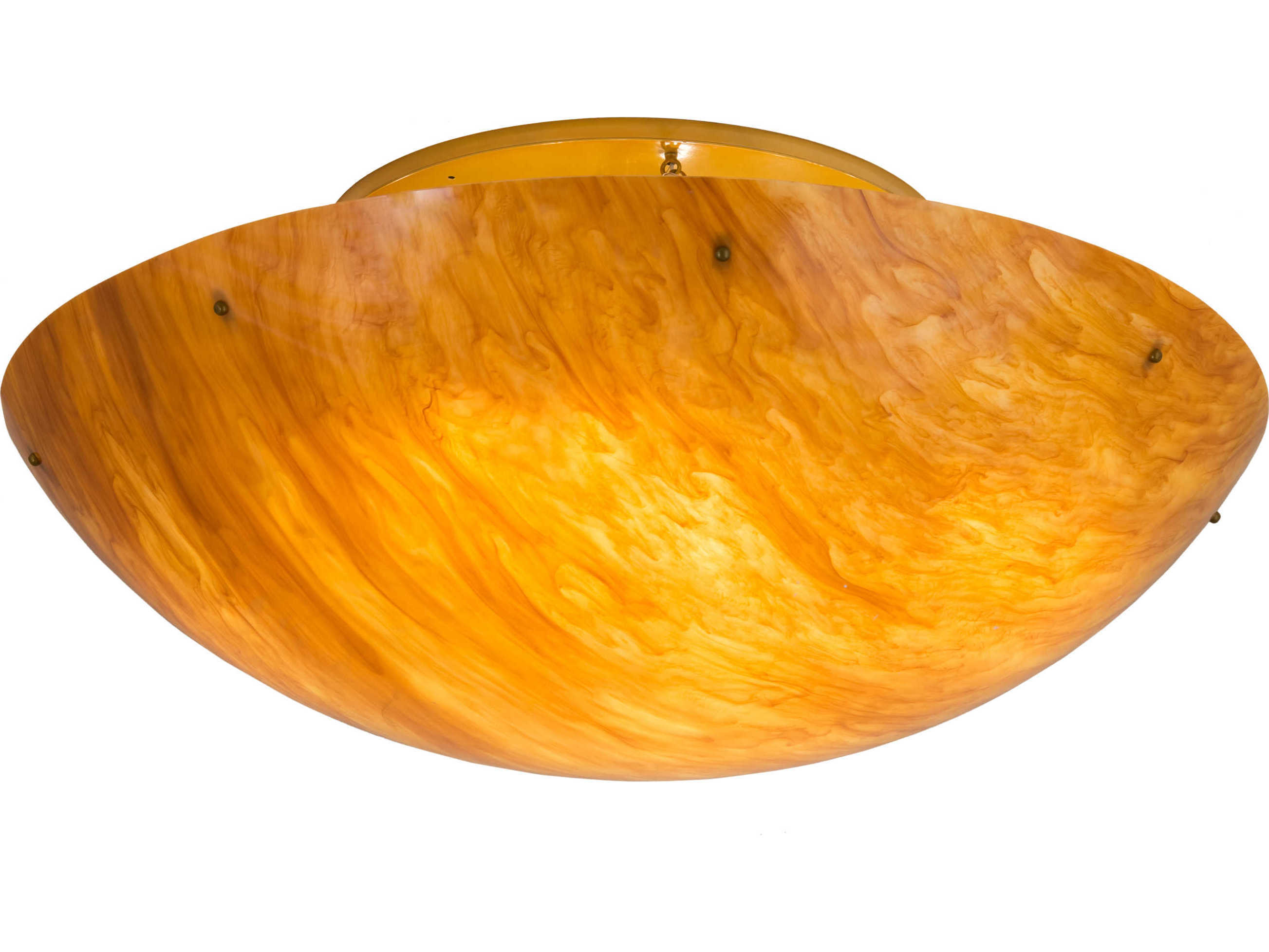Meyda Artesia 12-Light Gold Glass Bowl Flush Mount