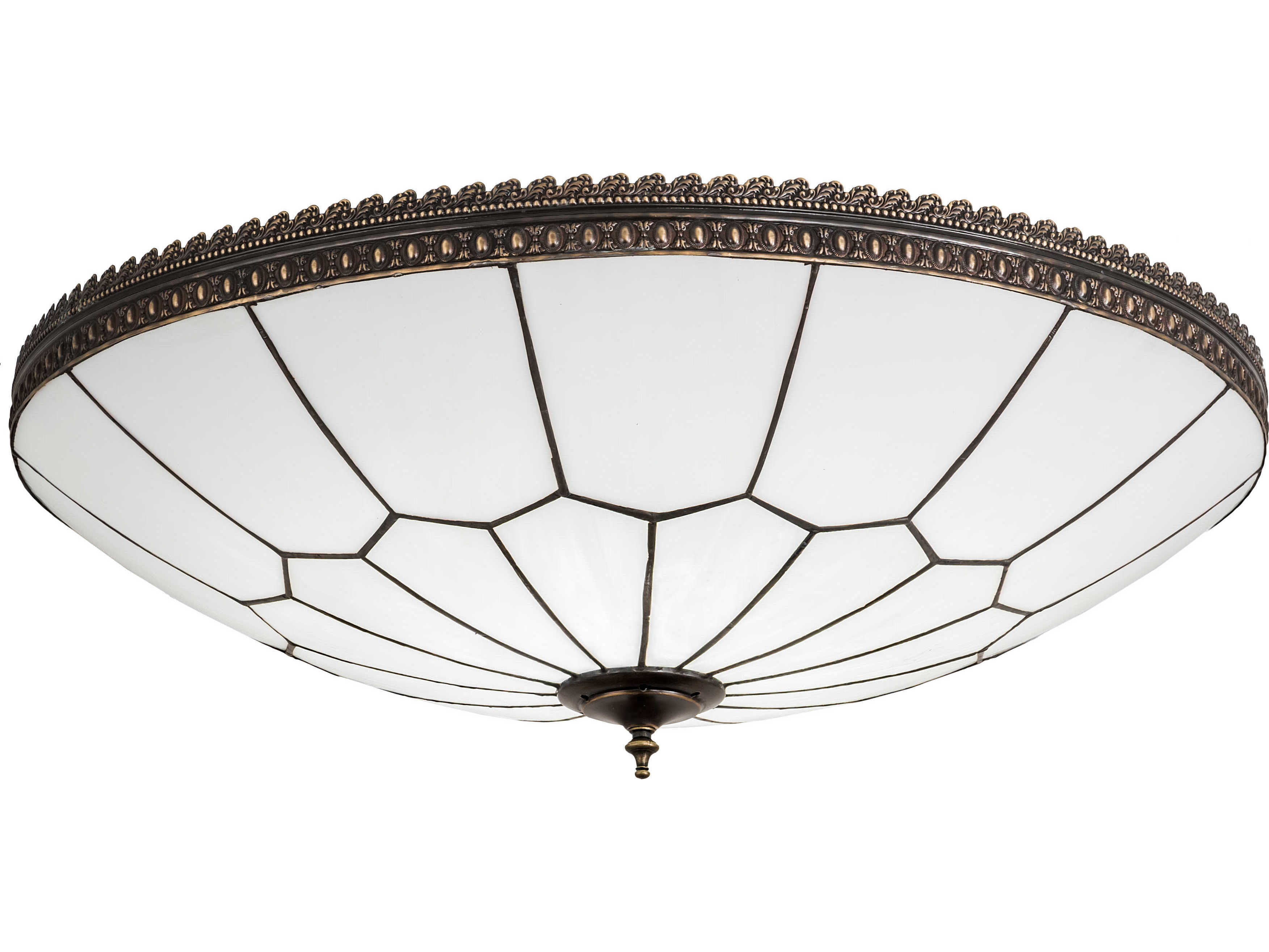 Meyda Vincent Honeycomb 1-Light Brown Glass Bowl Flush Mount