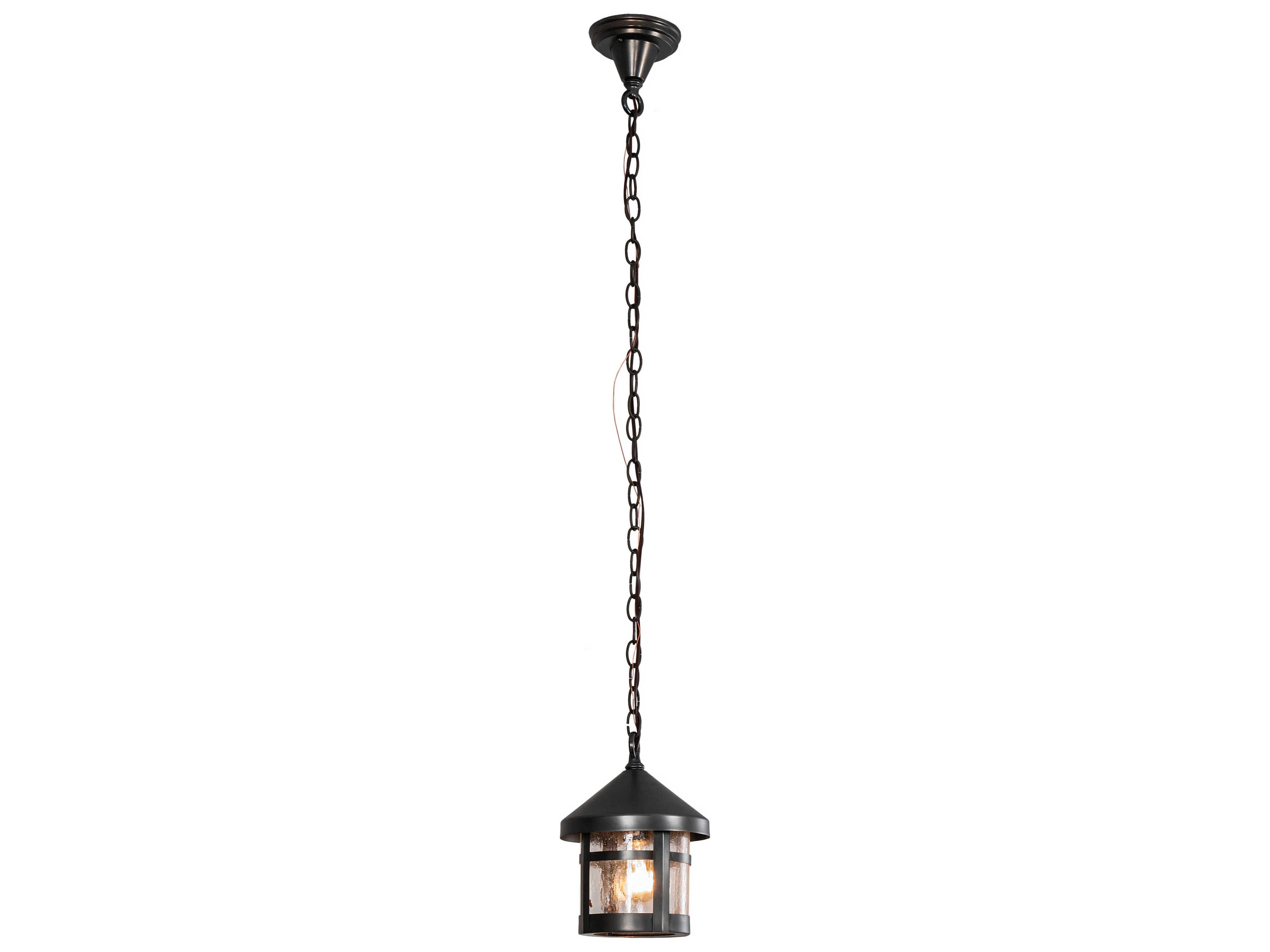 Meyda Fulton 1 - Light Glass Outdoor Hanging Light