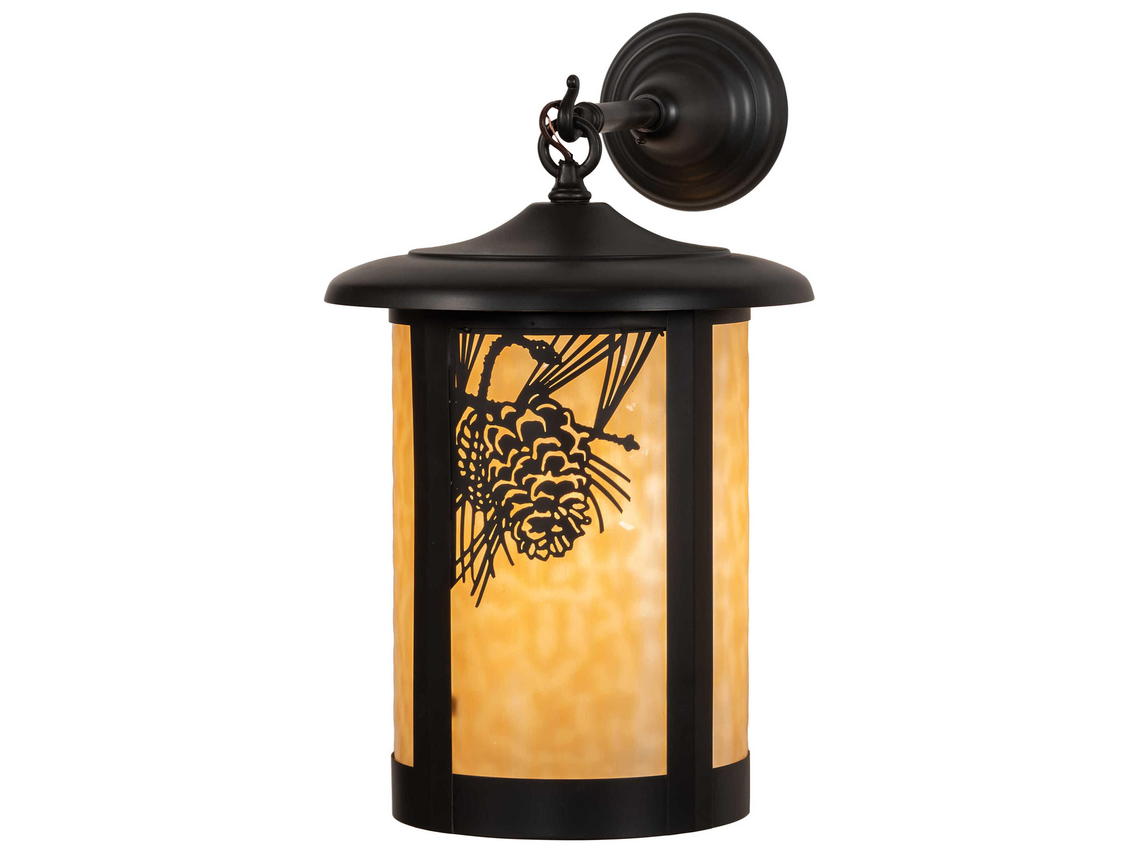 Meyda Fulton 1 - Light Glass Rustic Lodge Outdoor Wall Light