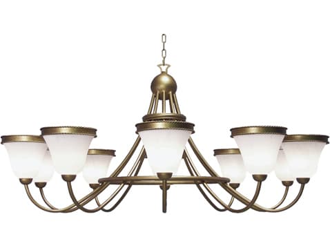 Meyda Gala 10-Light Gold Glass Chandelier