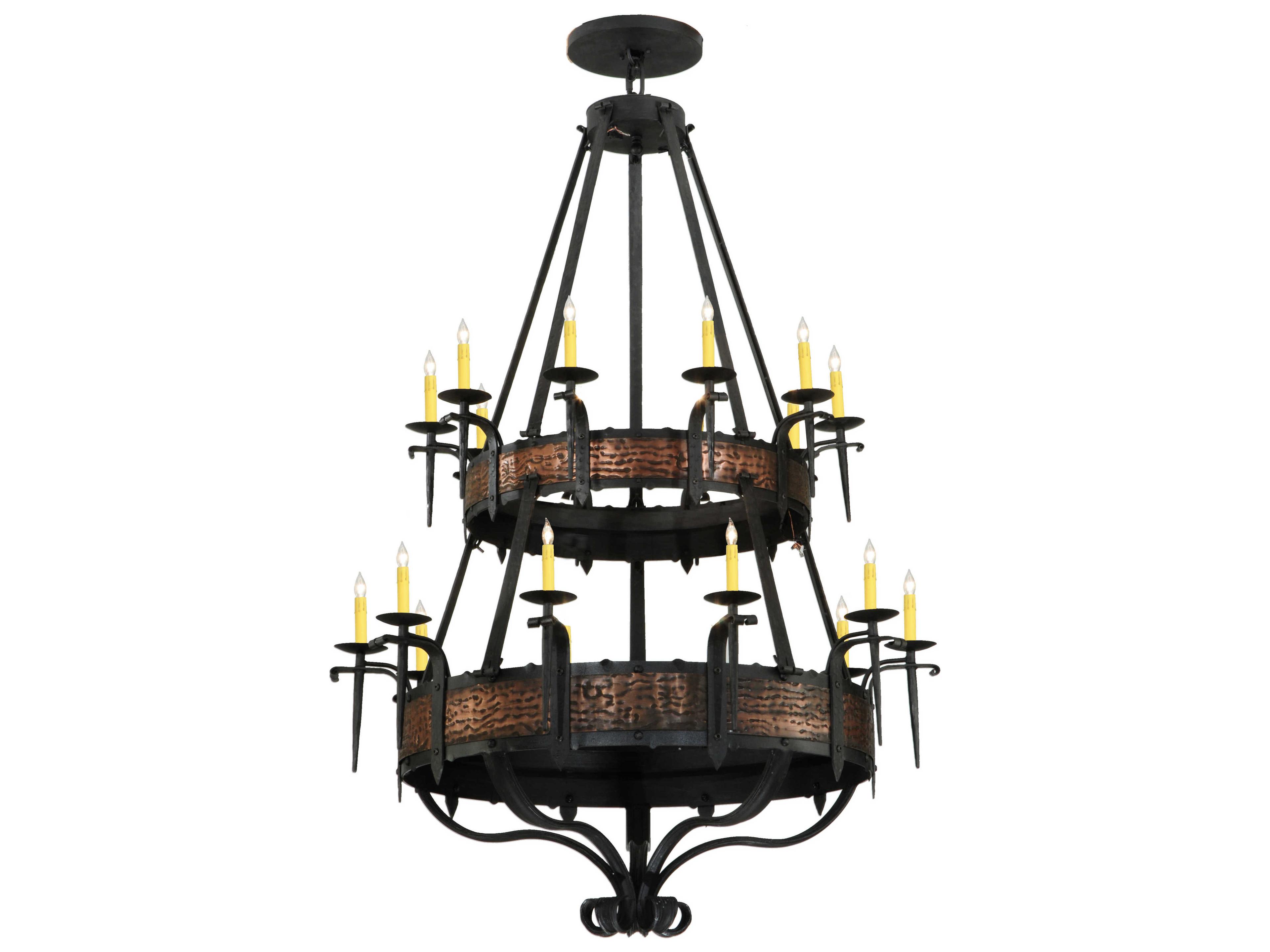 Meyda Costello 20-Light Brown Candelabra Chandelier