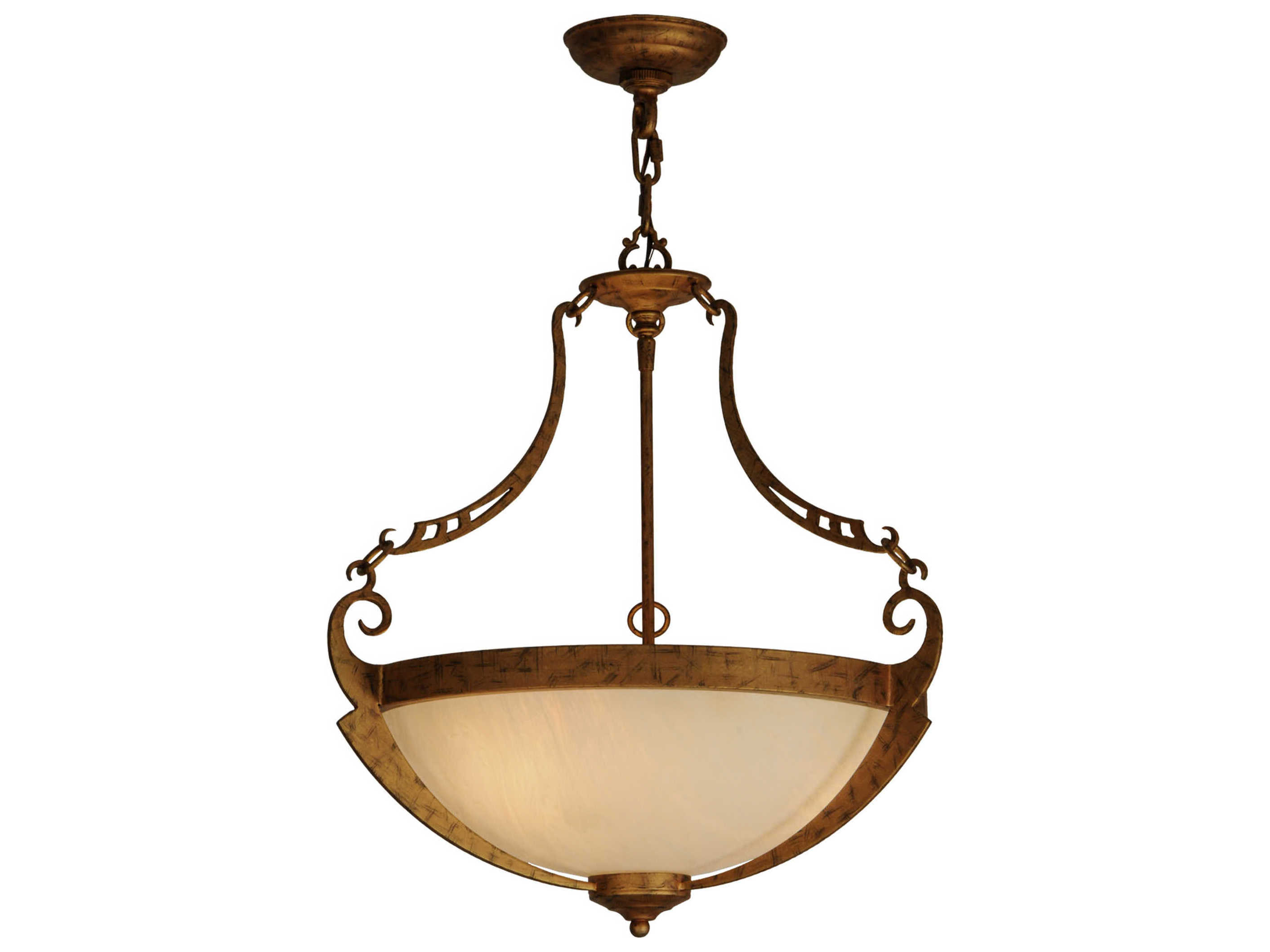 Meyda Focus 3-Light Gold Bowl Pendant