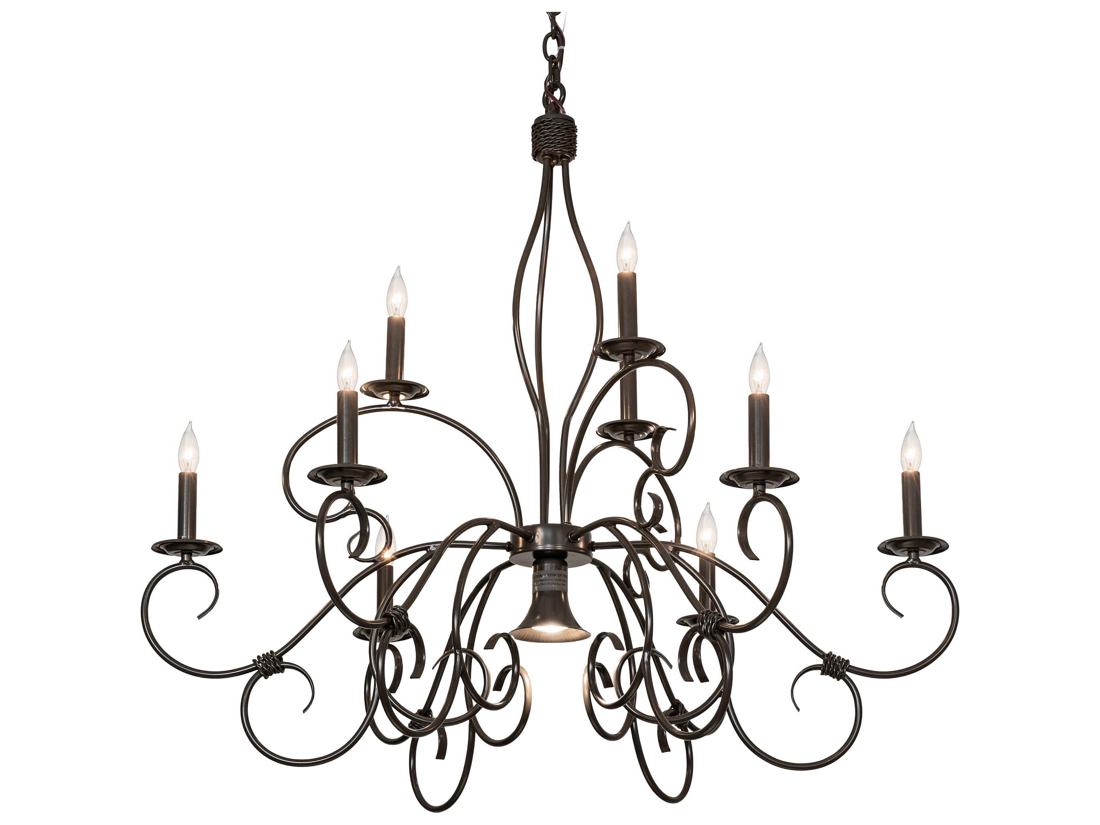 Meyda Grace 10-Light Timeless Bronze Candelabra Chandelier