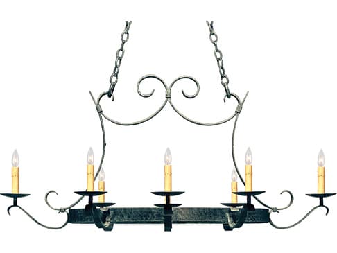 Meyda Handforged 8-Light Graphite Pewter Island Pendant