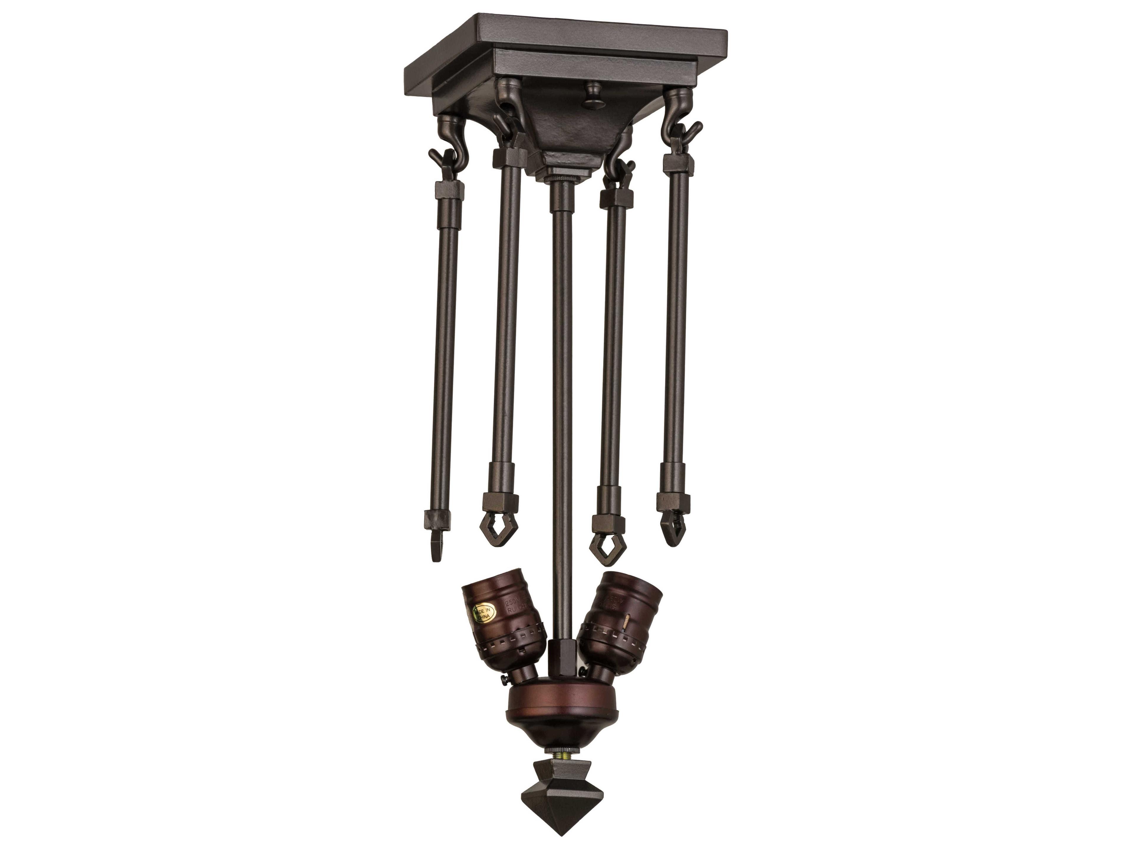 Meyda Hardware 2 - Light Semi-Flush Mount