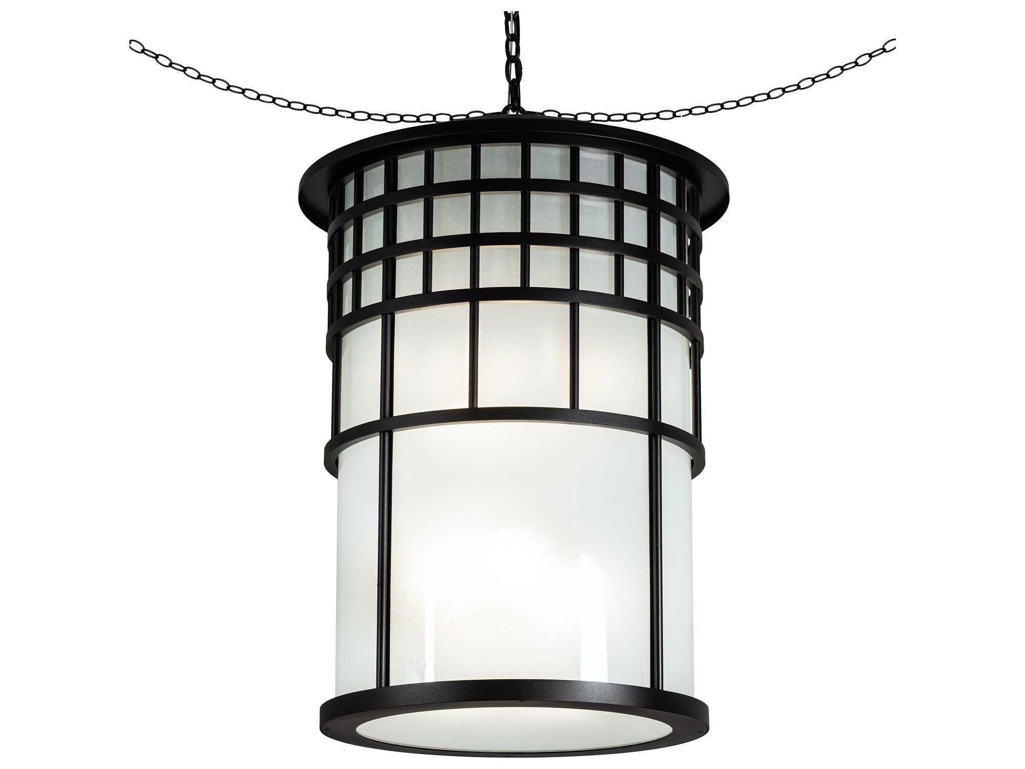Meyda Hudson House 6 - Light Glass Outdoor Hanging Light