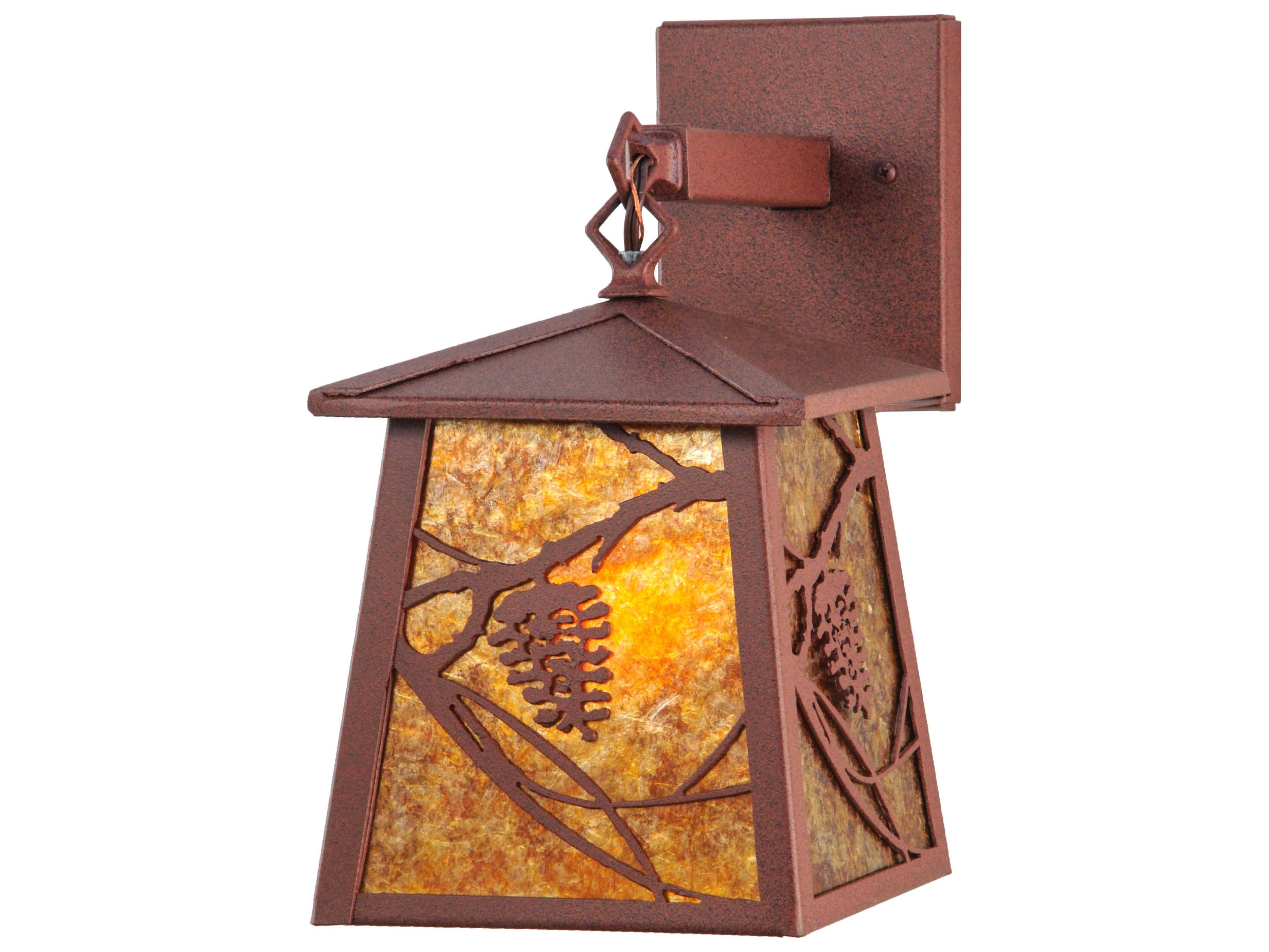 Meyda Whispering Pines Lantern Outdoor Wall Light