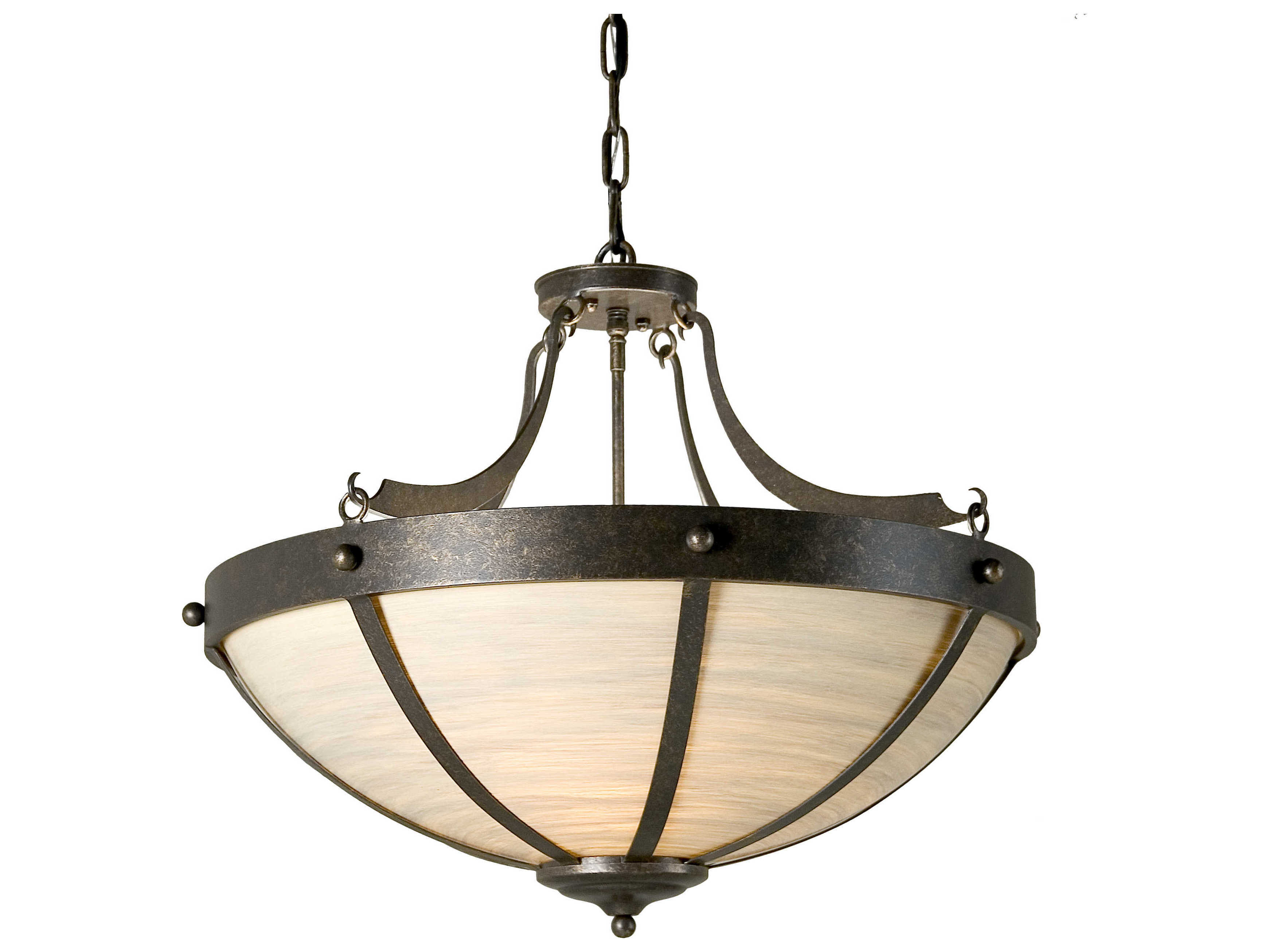 Meyda Isadore 3-Light Brown Bowl Pendant