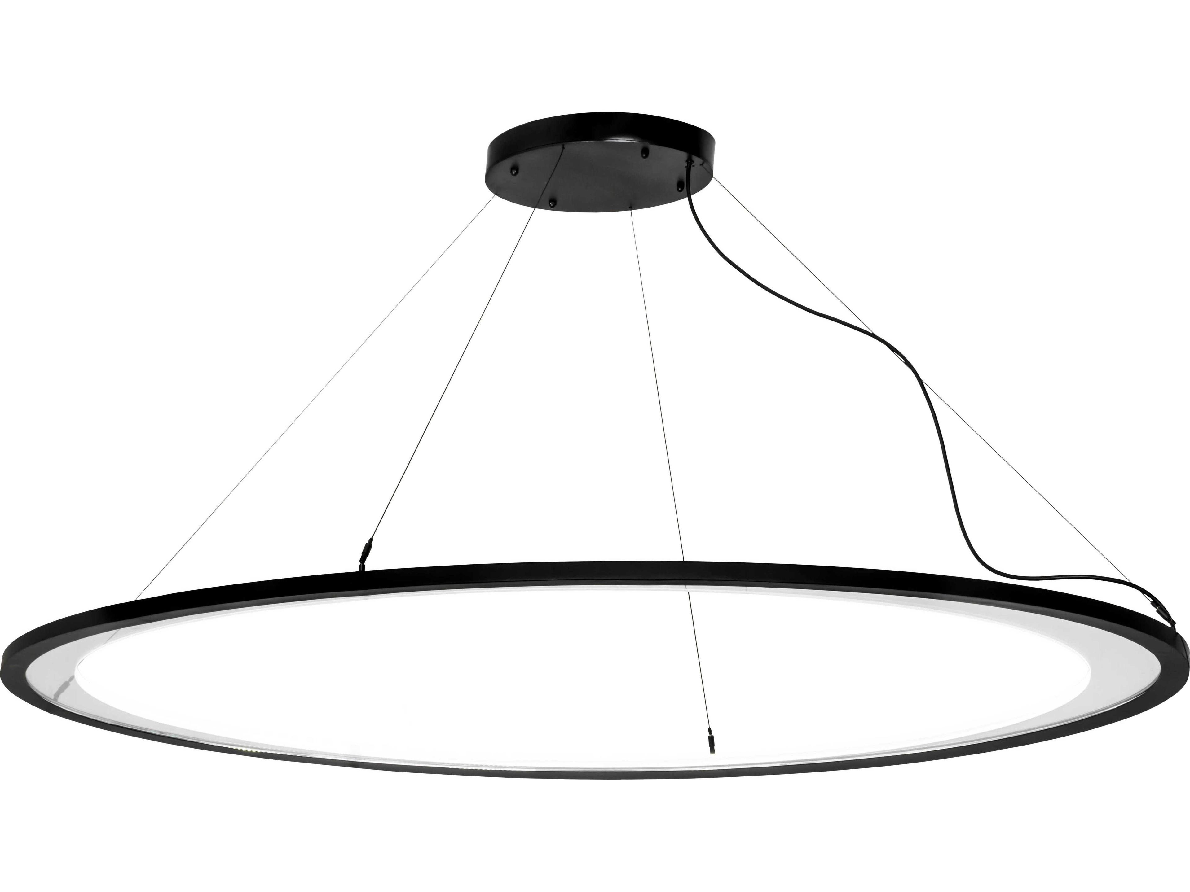 Meyda Anillo Black Glass LED Round Island Pendant