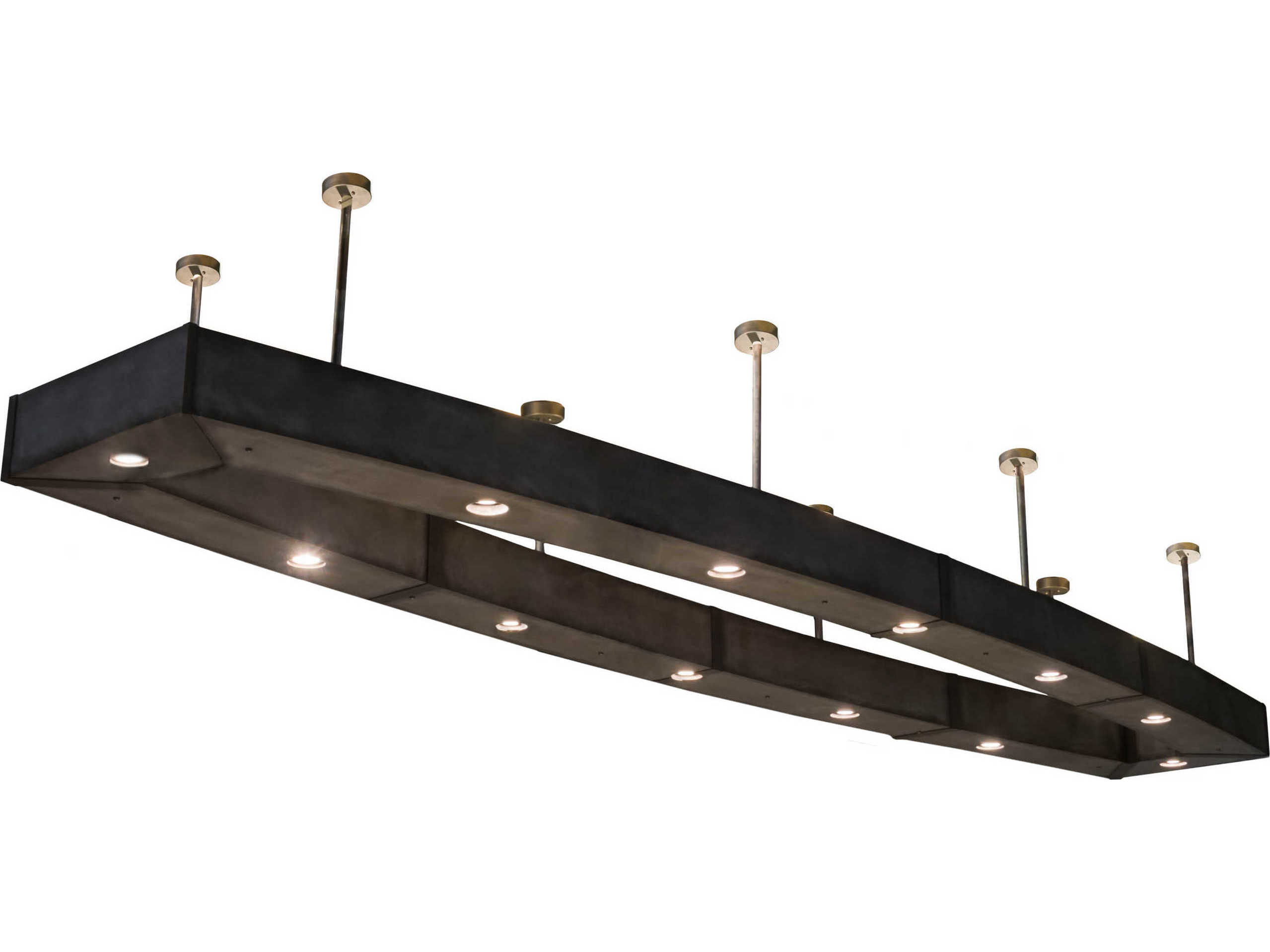 Meyda Axiom 24-Light Steel Glass Island Pendant