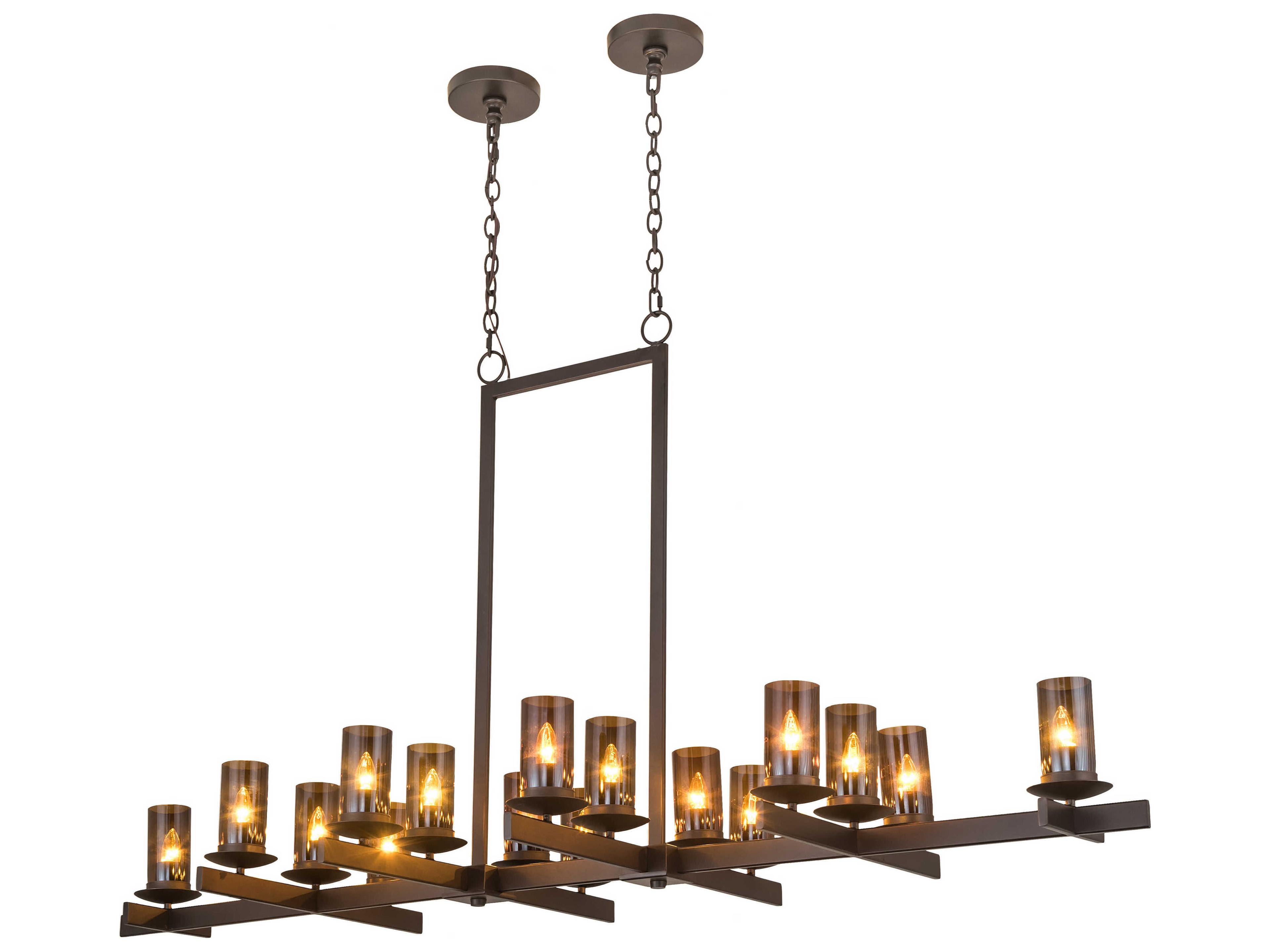 Meyda Dante 16-Light Bronze Cylinder Island Pendant