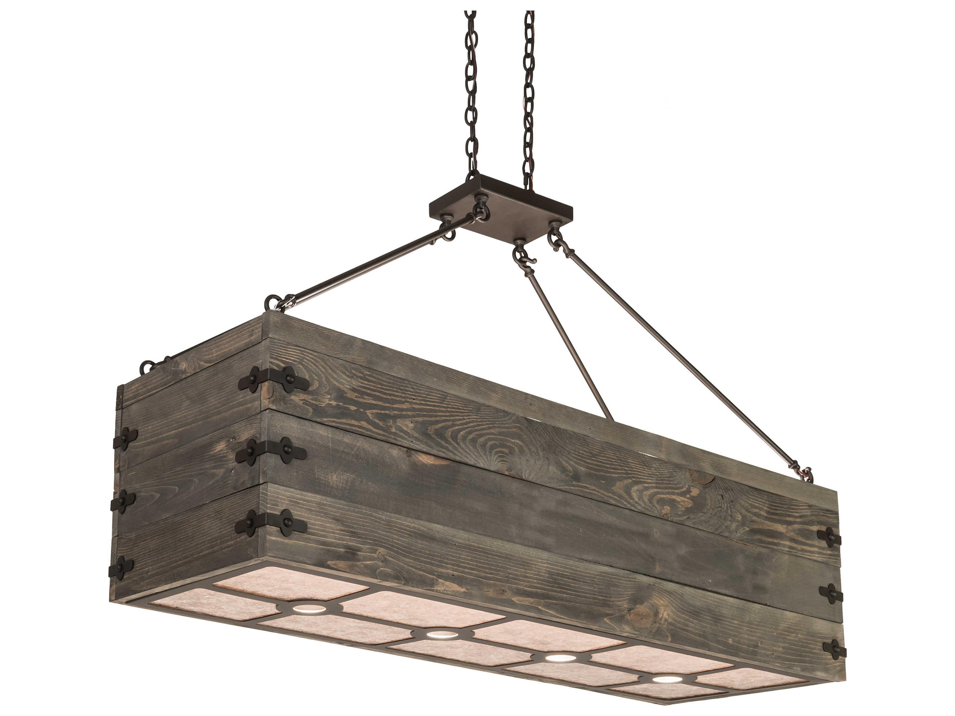 Meyda Reclamare 8 4 Bronze Glass Island Pendant