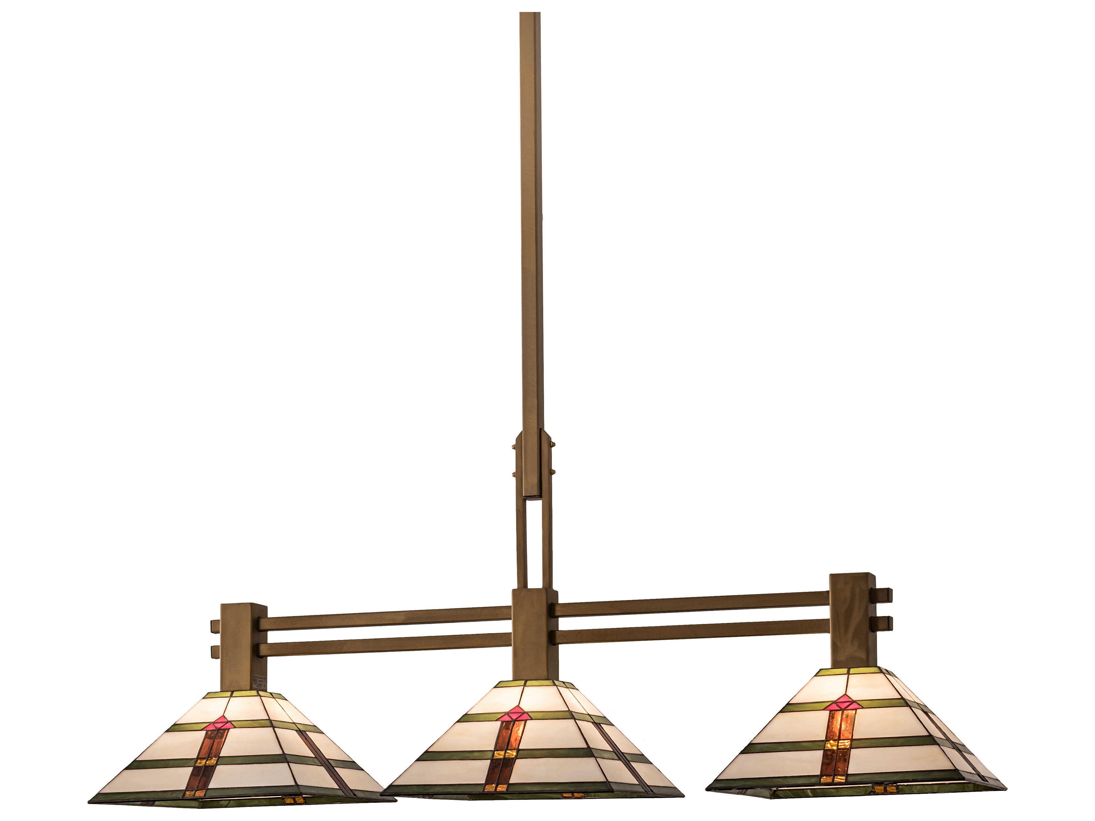 Meyda Prairie 3-Light Brown Island Pendant