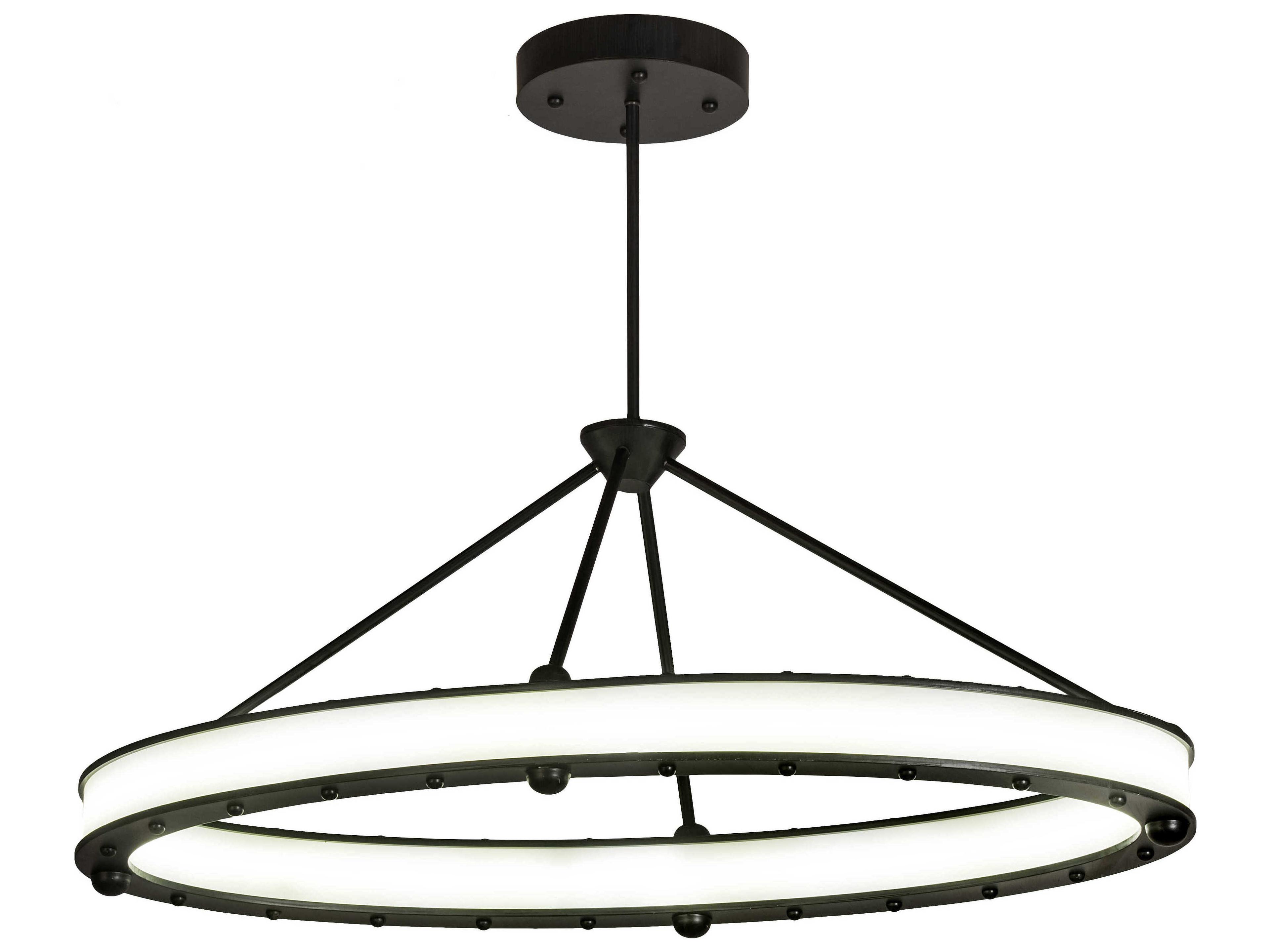 Meyda Anillo Led Black Glass Round Island Pendant