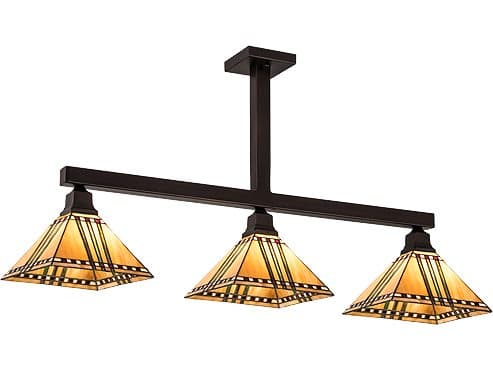Meyda Prairie Corn 3-Light Brown Glass Tiffany Island Pendant