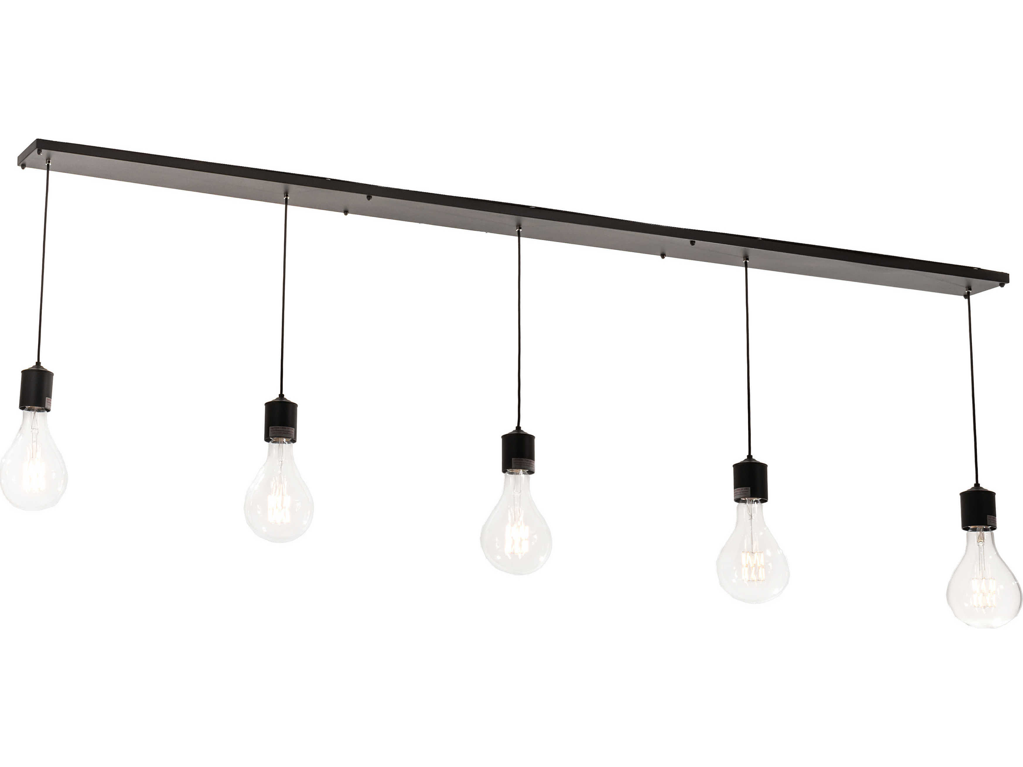 Meyda Alva 5-Light Black LED Linear Island Pendant