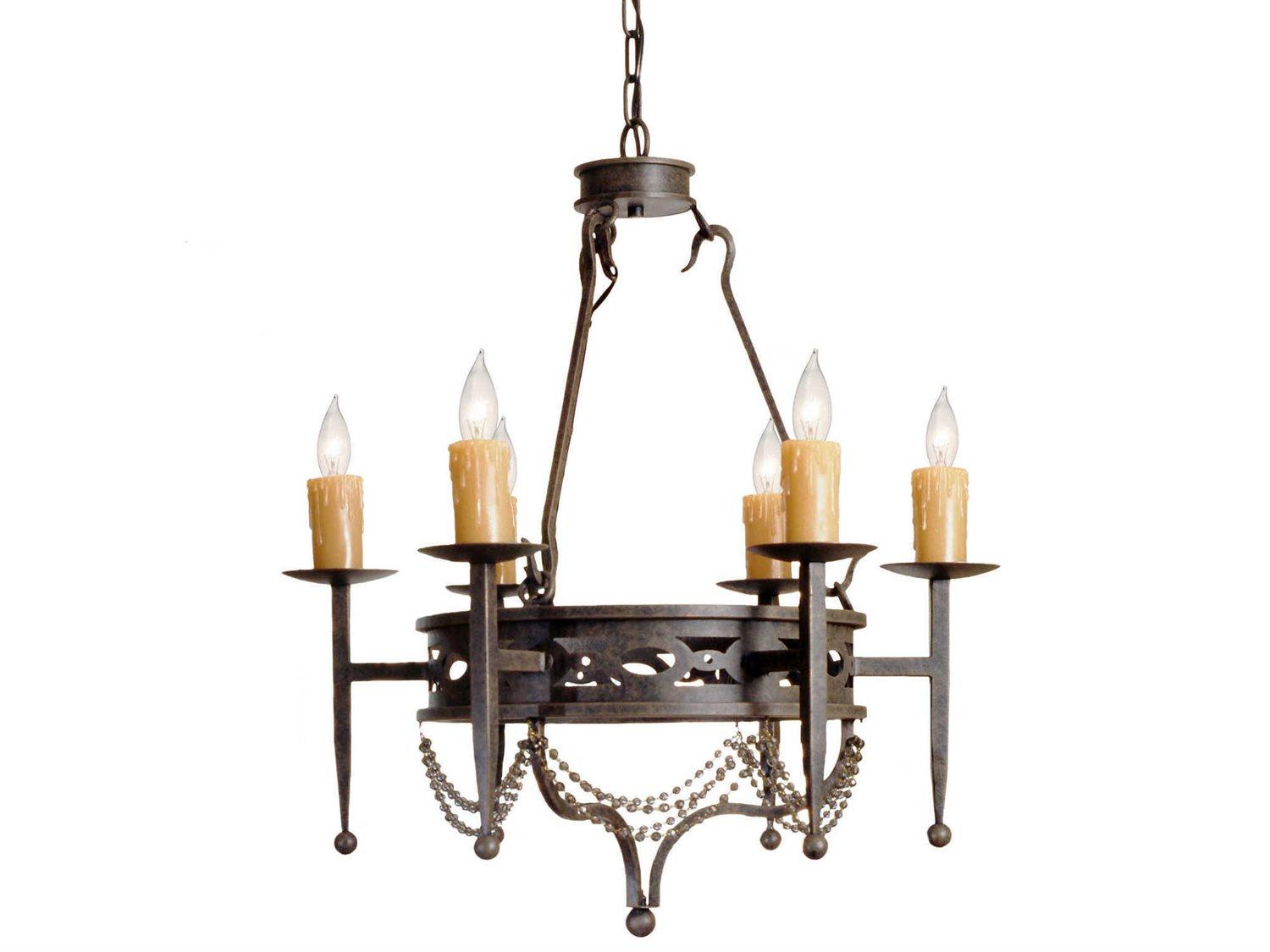 Meyda Jasmine 6-Light Coffee Bean Brown Candelabra Chandelier