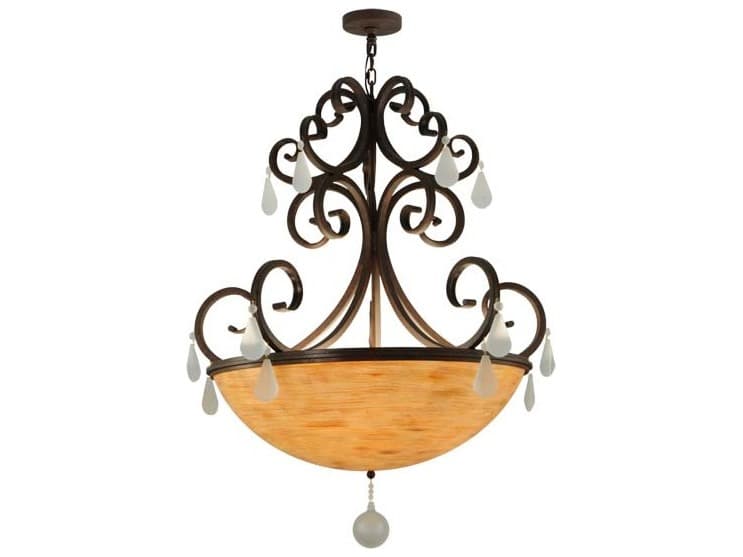 Meyda Jeri Brown Crystal Bowl Pendant