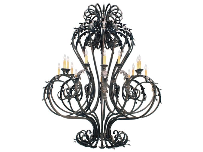 Meyda Josephine 16-Light6-Light Gilded Tobacco Brown Candelabra Chandelier
