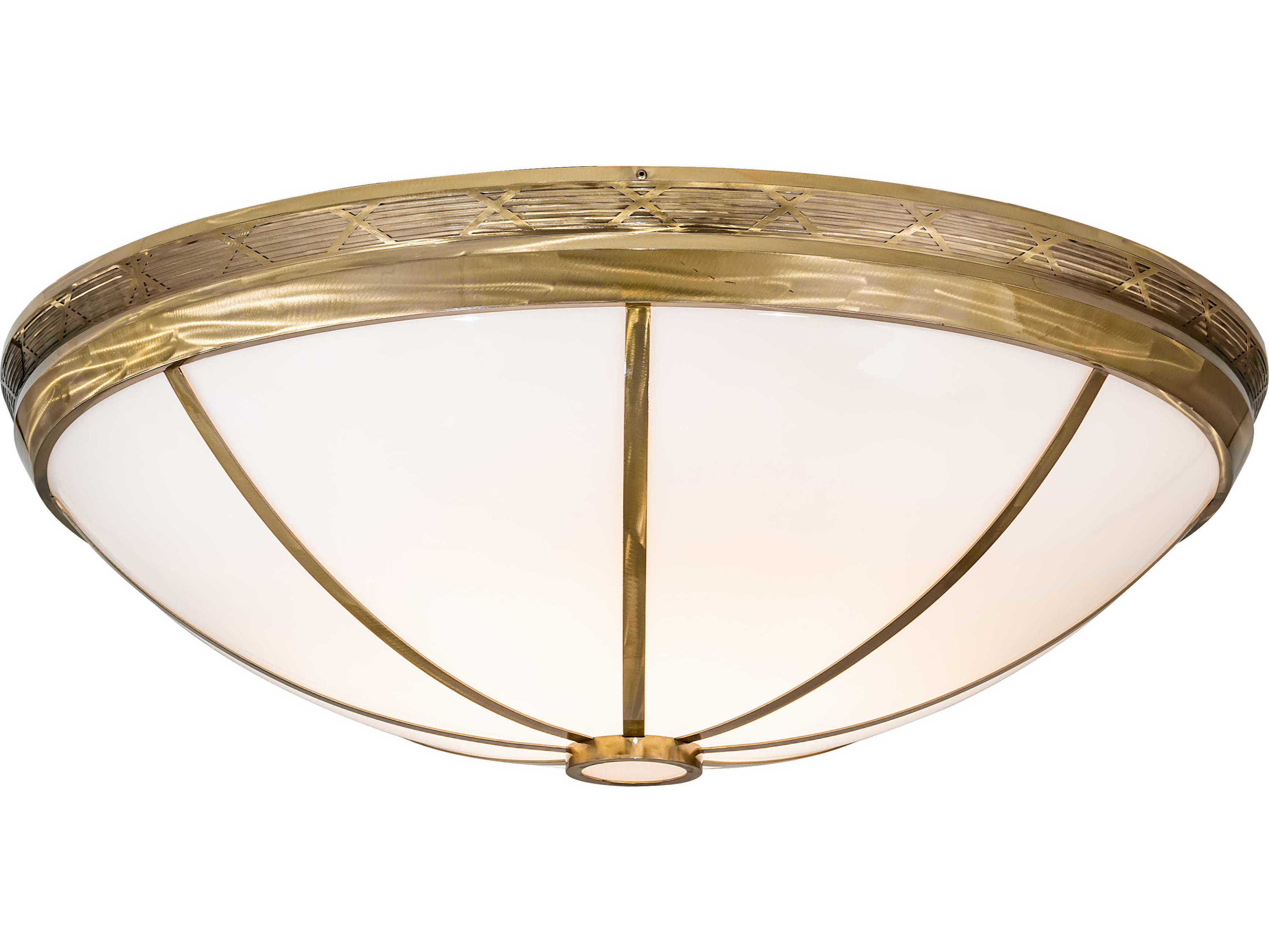 Meyda Kahe 12-Light Brass Tint Gold Bowl Flush Mount