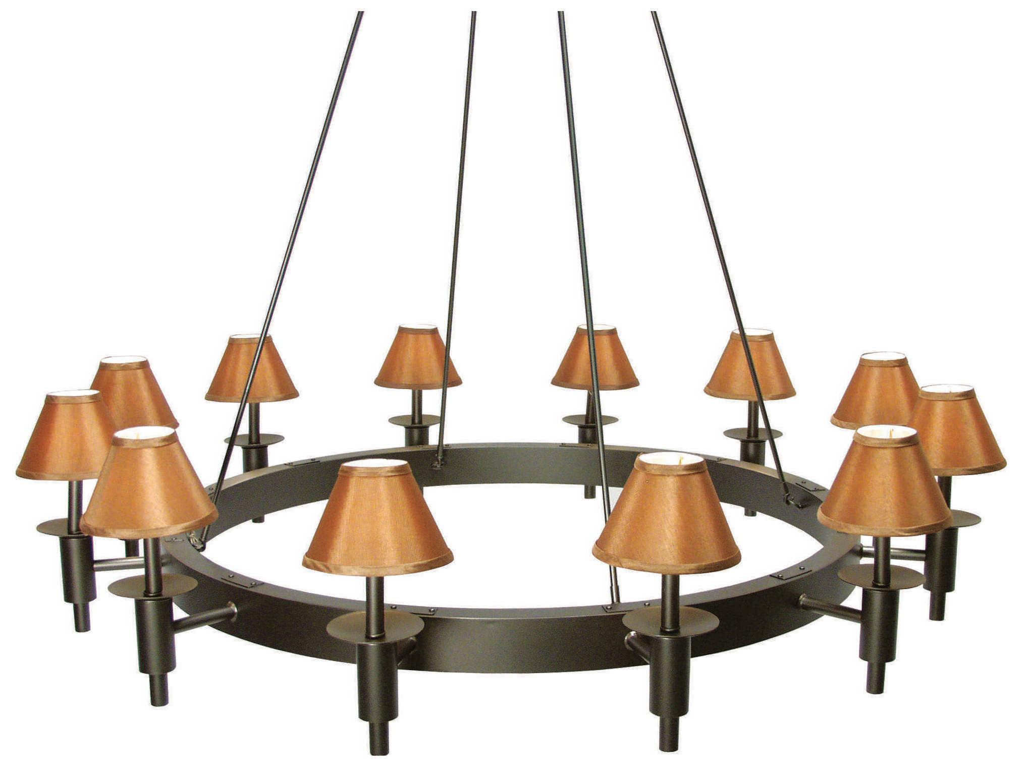 Meyda 12-Light Bronze Candelabra Empire Round Chandelier