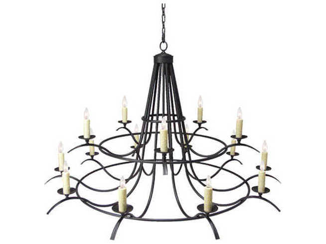 Meyda Octavia 15-Light Black Candelabra Chandelier