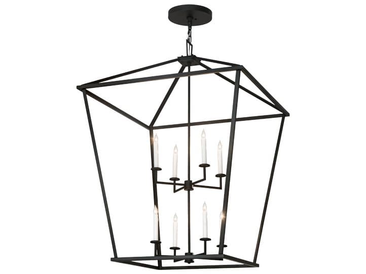 Meyda Kitzi 8-Light Black Candelabra Tiered Chandelier