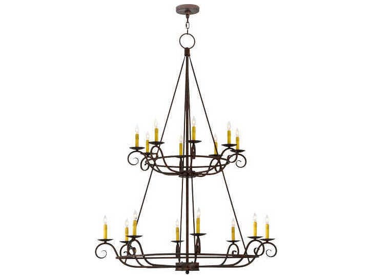 Meyda Estrella 16-Light Black Candelabra Tiered Chandelier