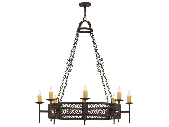 Meyda Toscano 8-Light Brown Glass Candelabra Chandelier