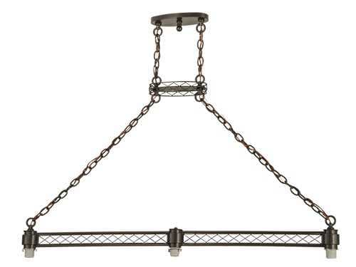 Meyda 3-Light Bronze Linear Island Pendant