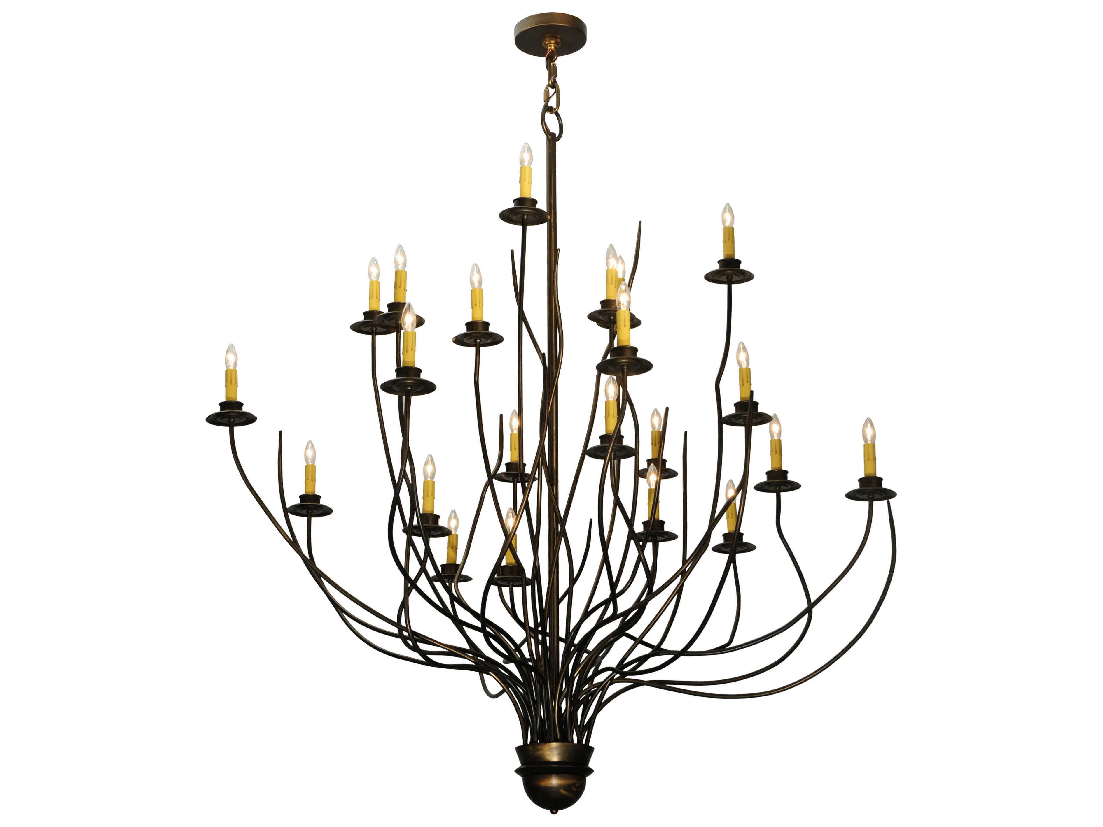 Meyda Lodge 2-Light Copper Candelabra Chandelier