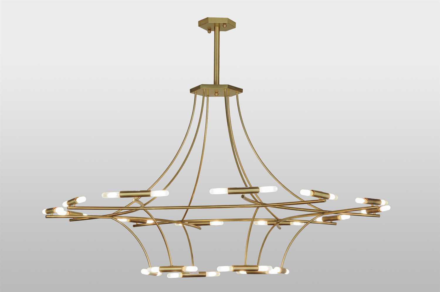 Meyda Lodge 3-Light Brass Sputnik Tiered Chandelier