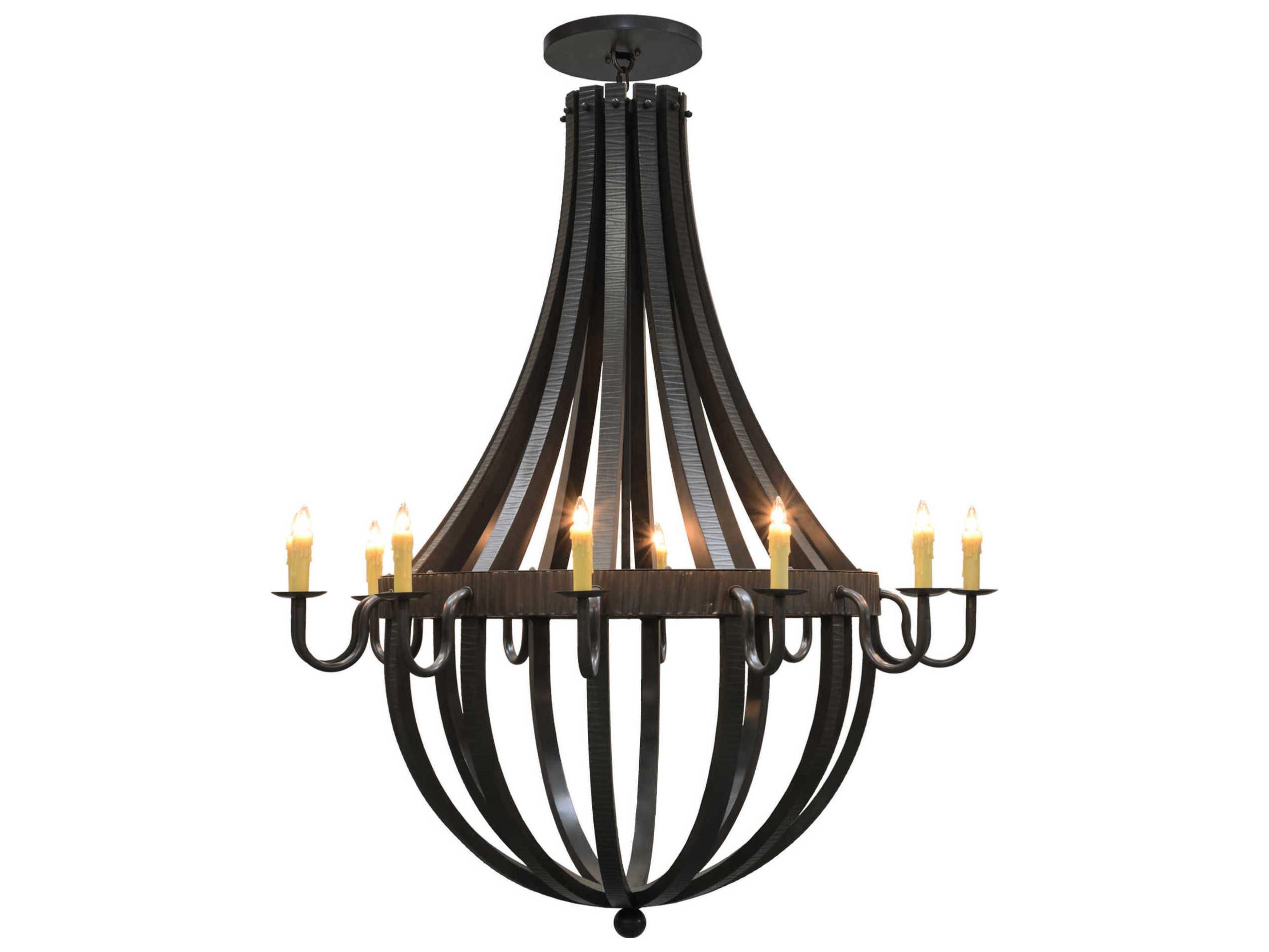 Meyda Barrel Stave 12-Light Bronze Chandelier
