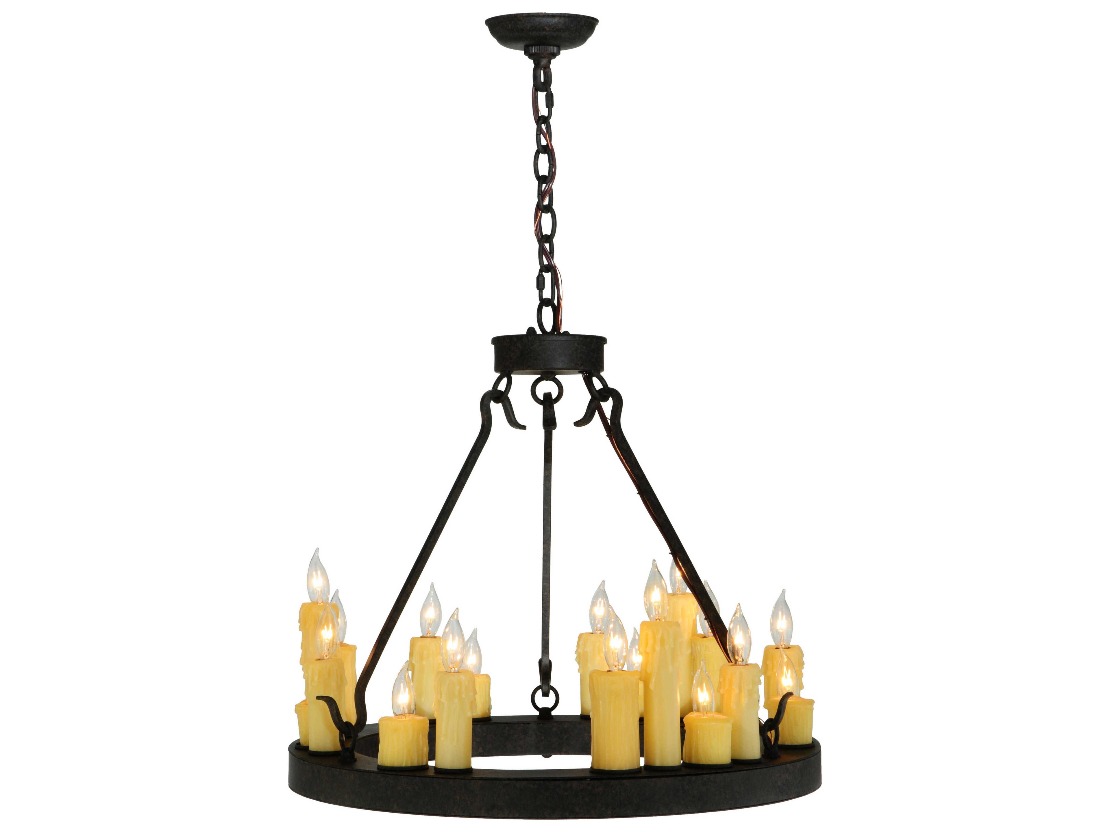 Meyda Deina 18-Light-Light Black Candelabra Round Chandelier
