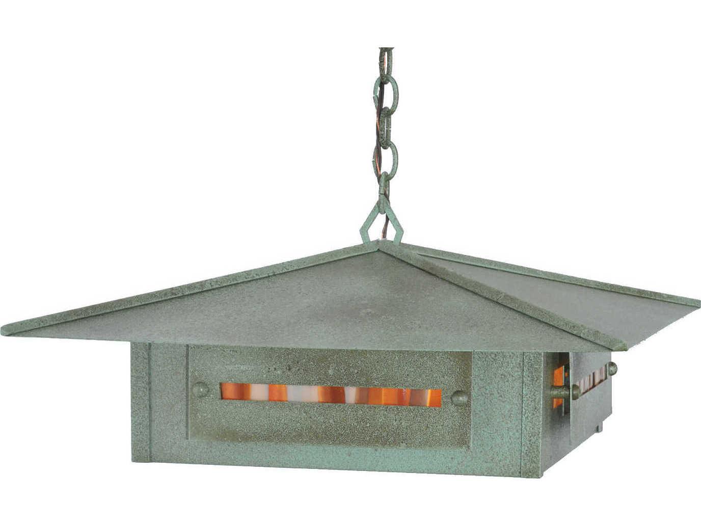 Meyda Moss Creek 4-Light Copper Glass Pendant