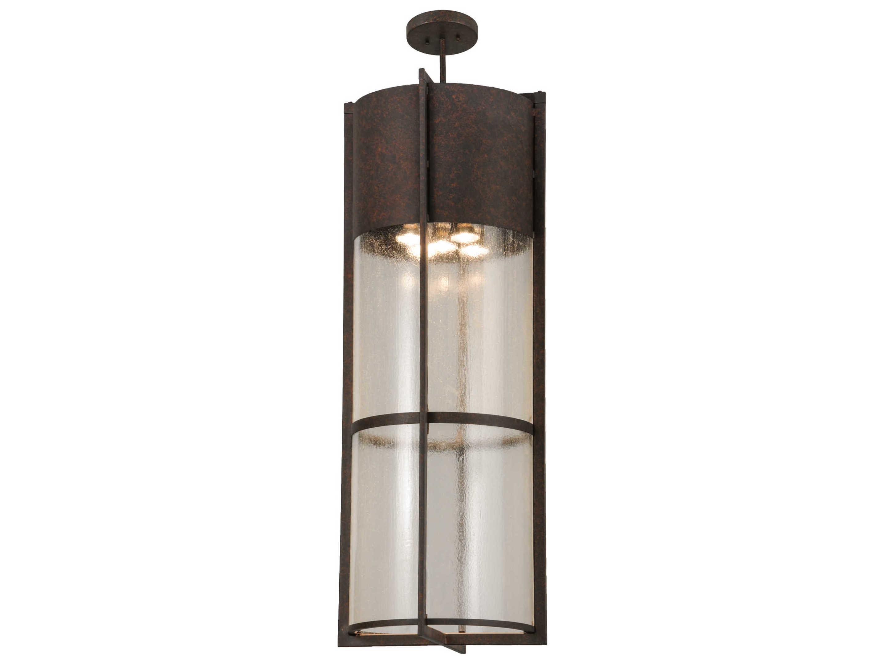 Meyda Lodge 5-Light Bronze Cylinder Lantern Pendant