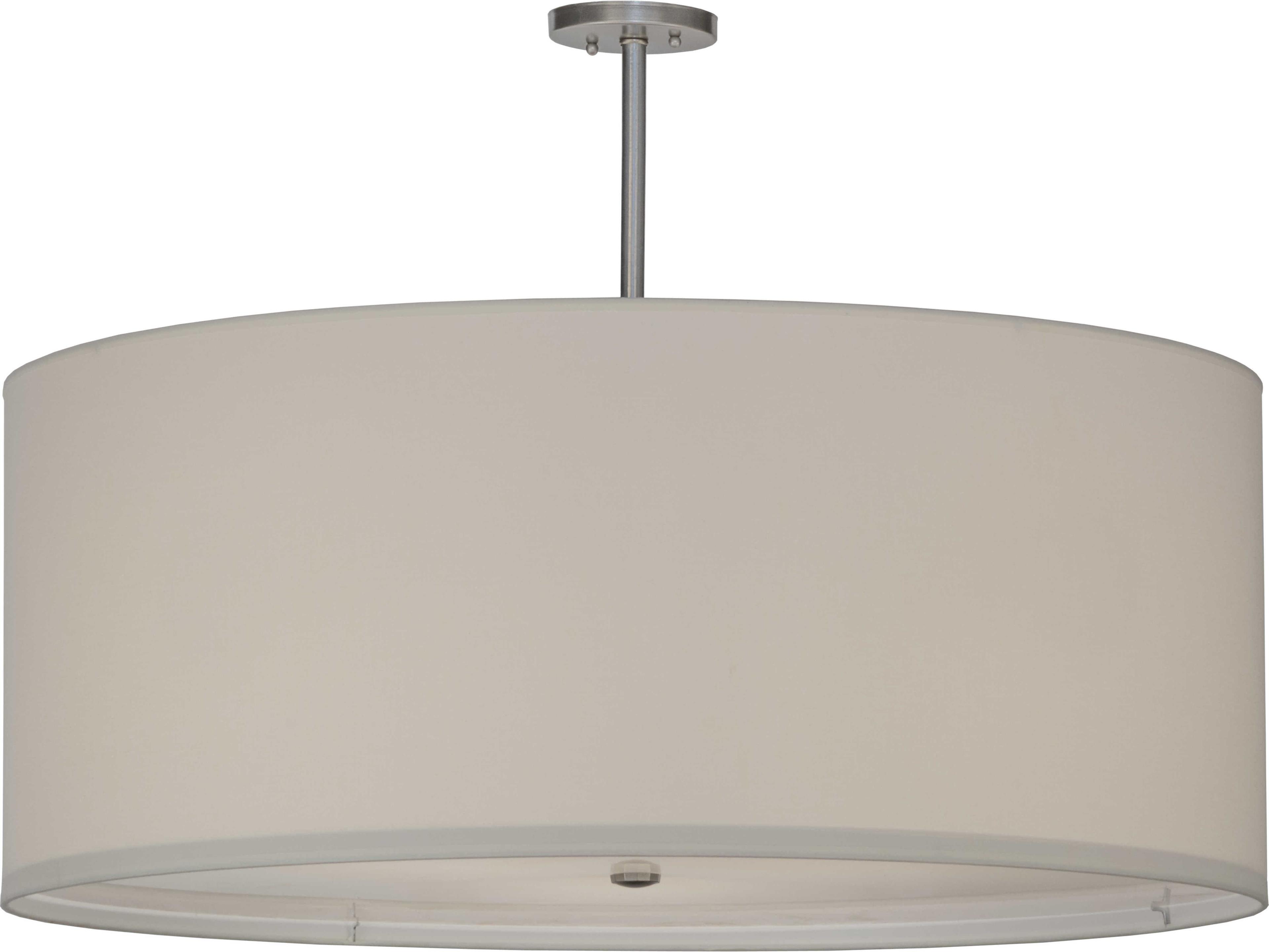 Meyda Lodge 3-Light Gray Drum Pendant