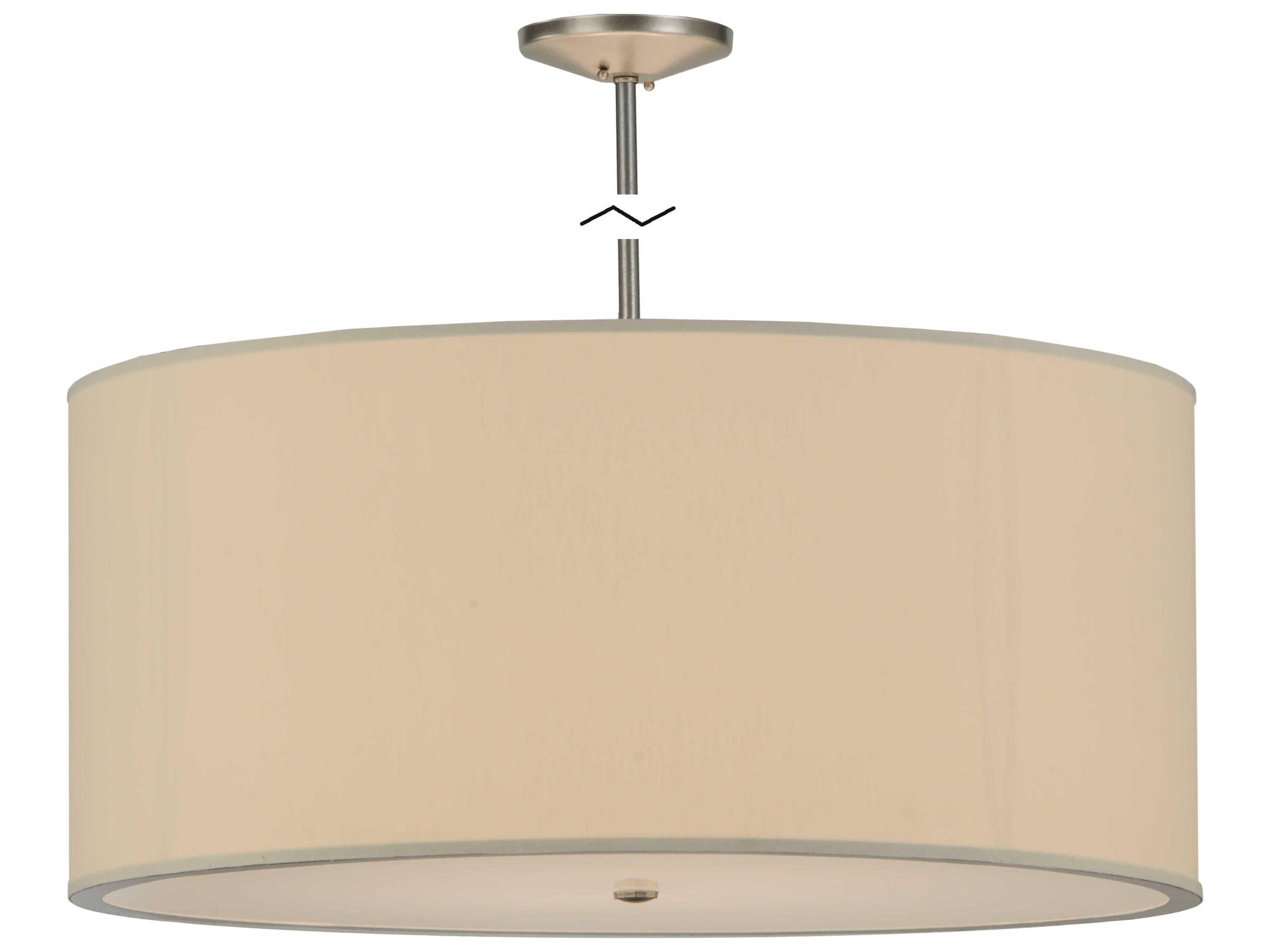 Meyda Lodge 6-Light Nickel Drum Pendant