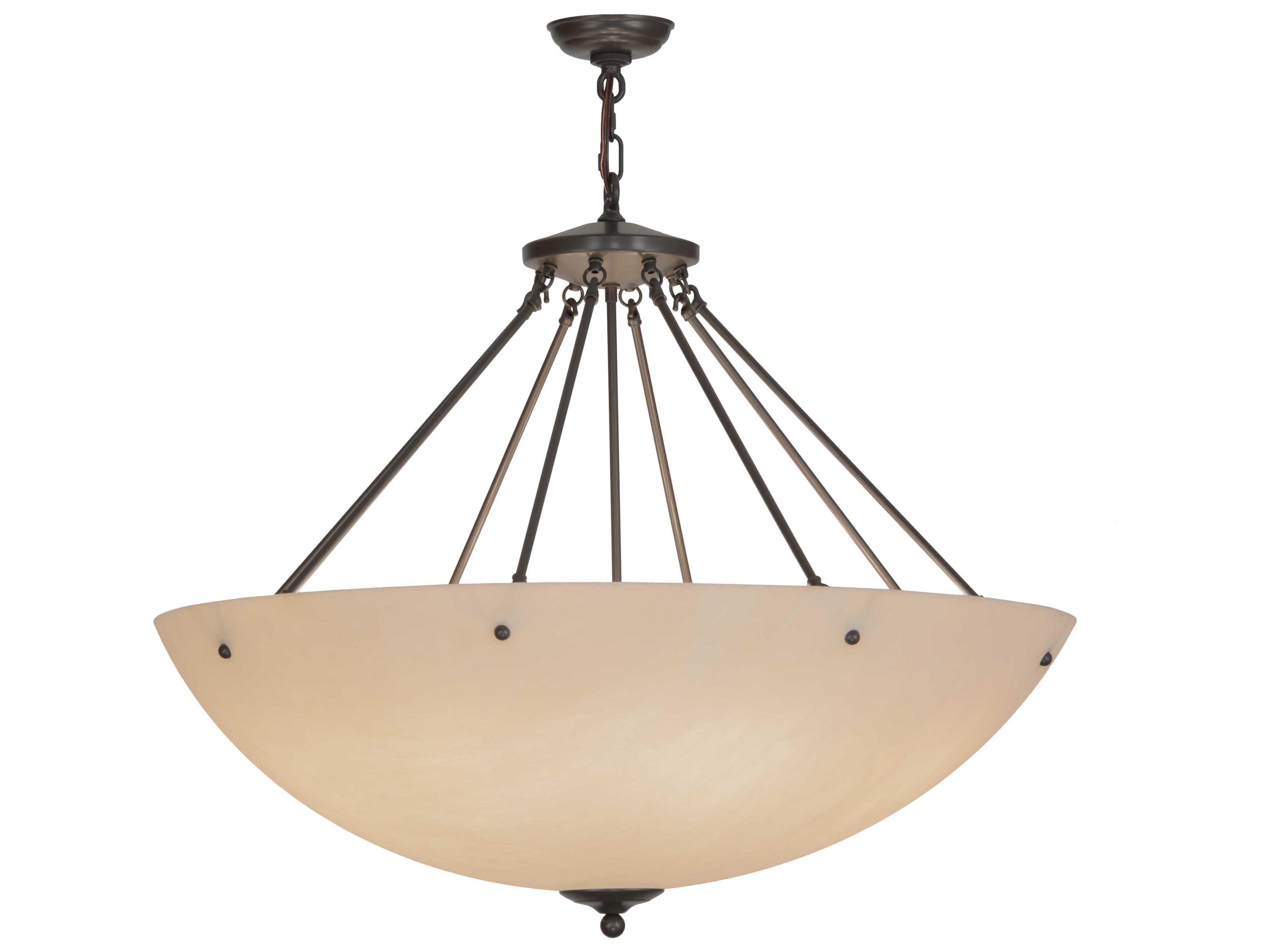 Meyda Madison 8-Light Bronze Bowl Pendant