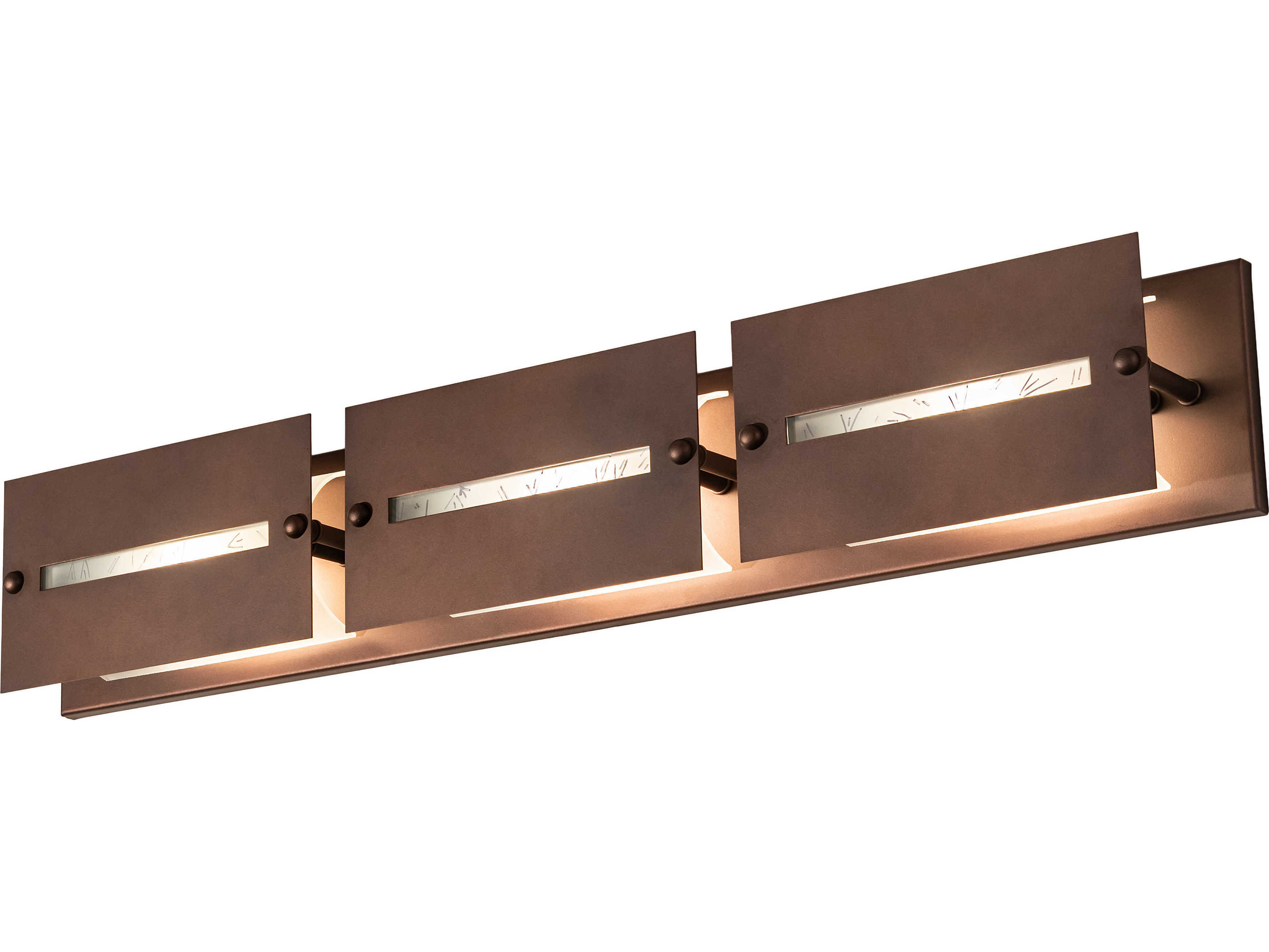 Meyda Moss Creek 3-Light Bronze Glass Vanity Light