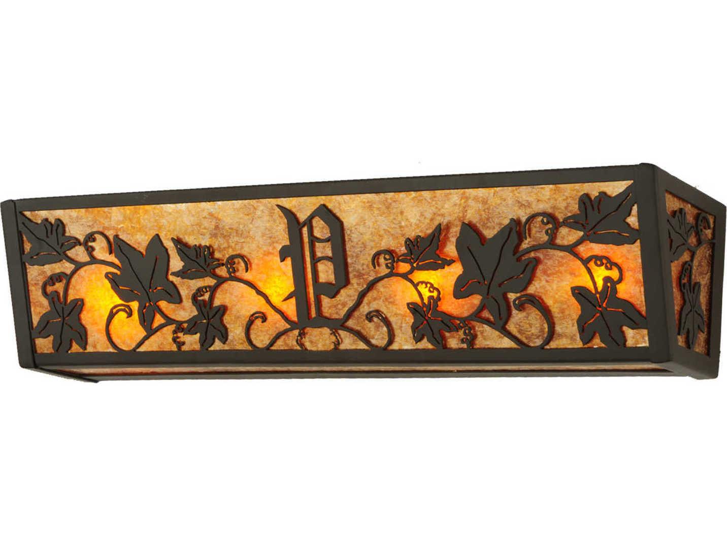 Meyda Lodge 4-Light Brown Vanity Light