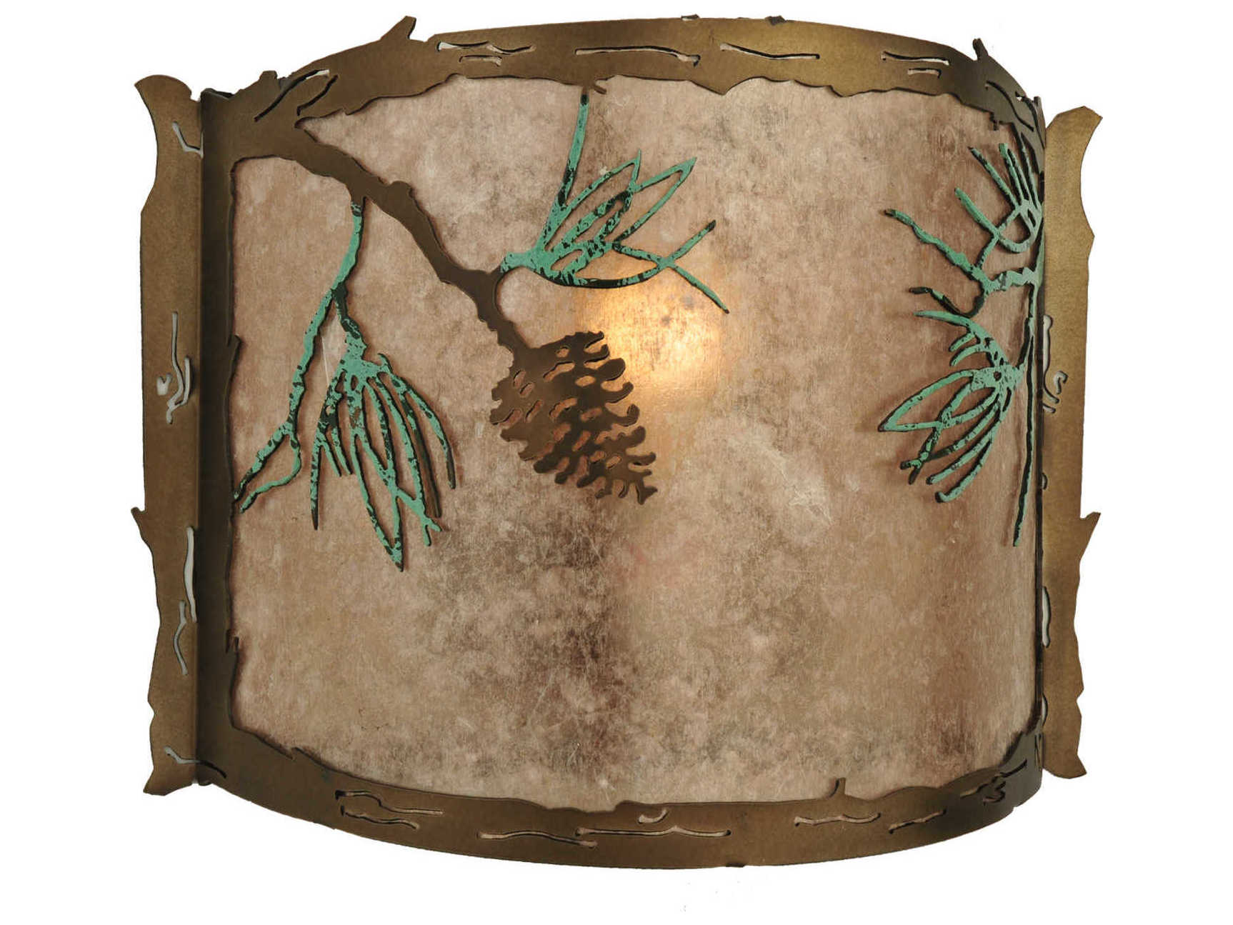 Meyda Balsam Pine 1-Light Copper Wall Sconce