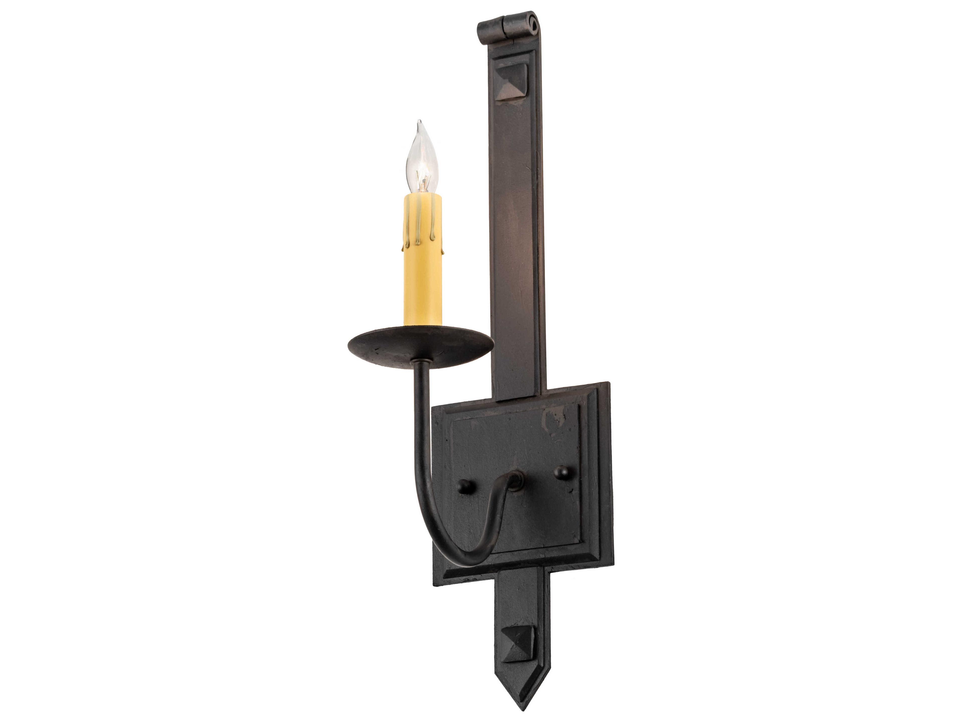 Meyda Lodge 1-Light Black Wall Sconce
